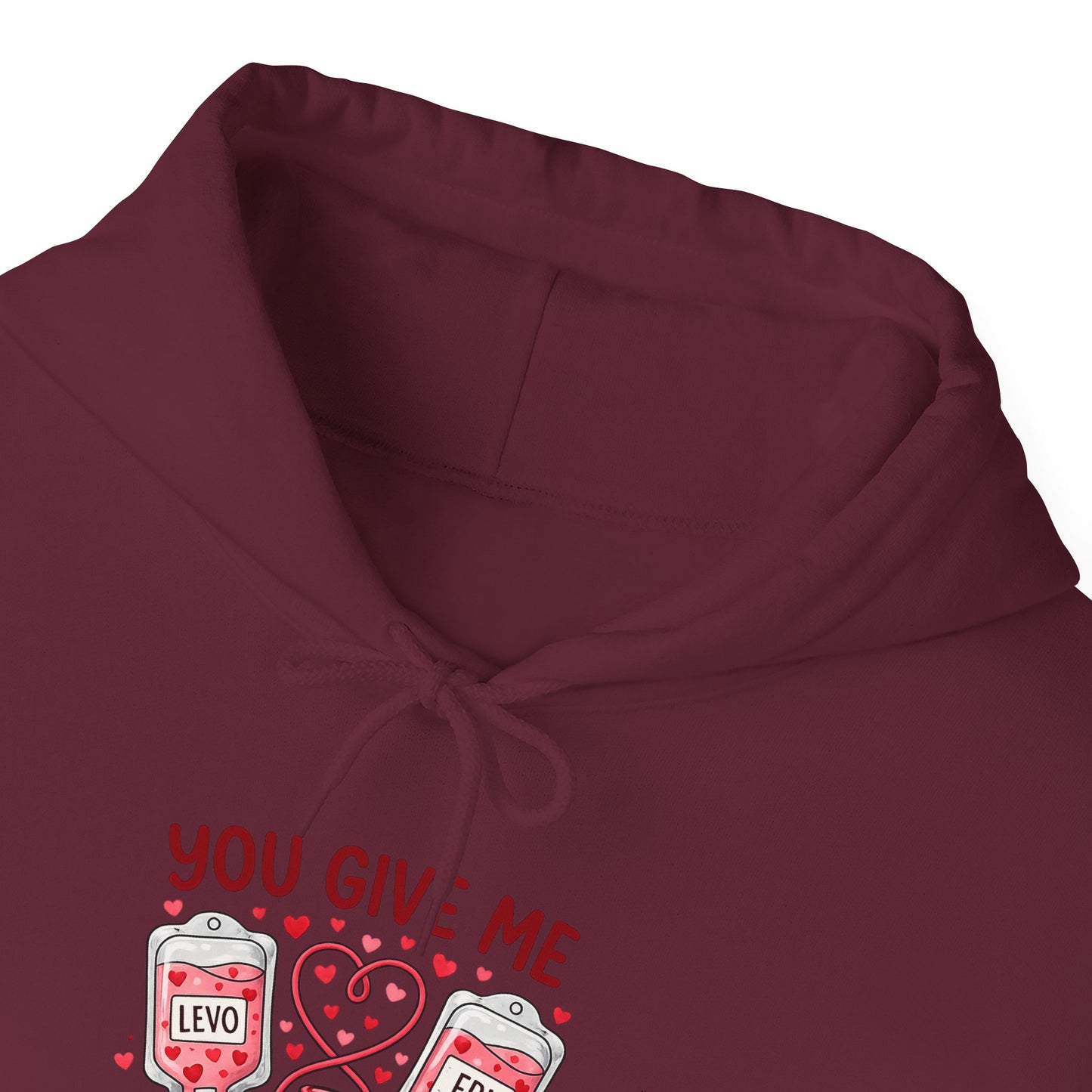 You Give Me Tachycardia Hoodie — Cute ECG Heart & IV Bag Medical Valentine Sweatshirt