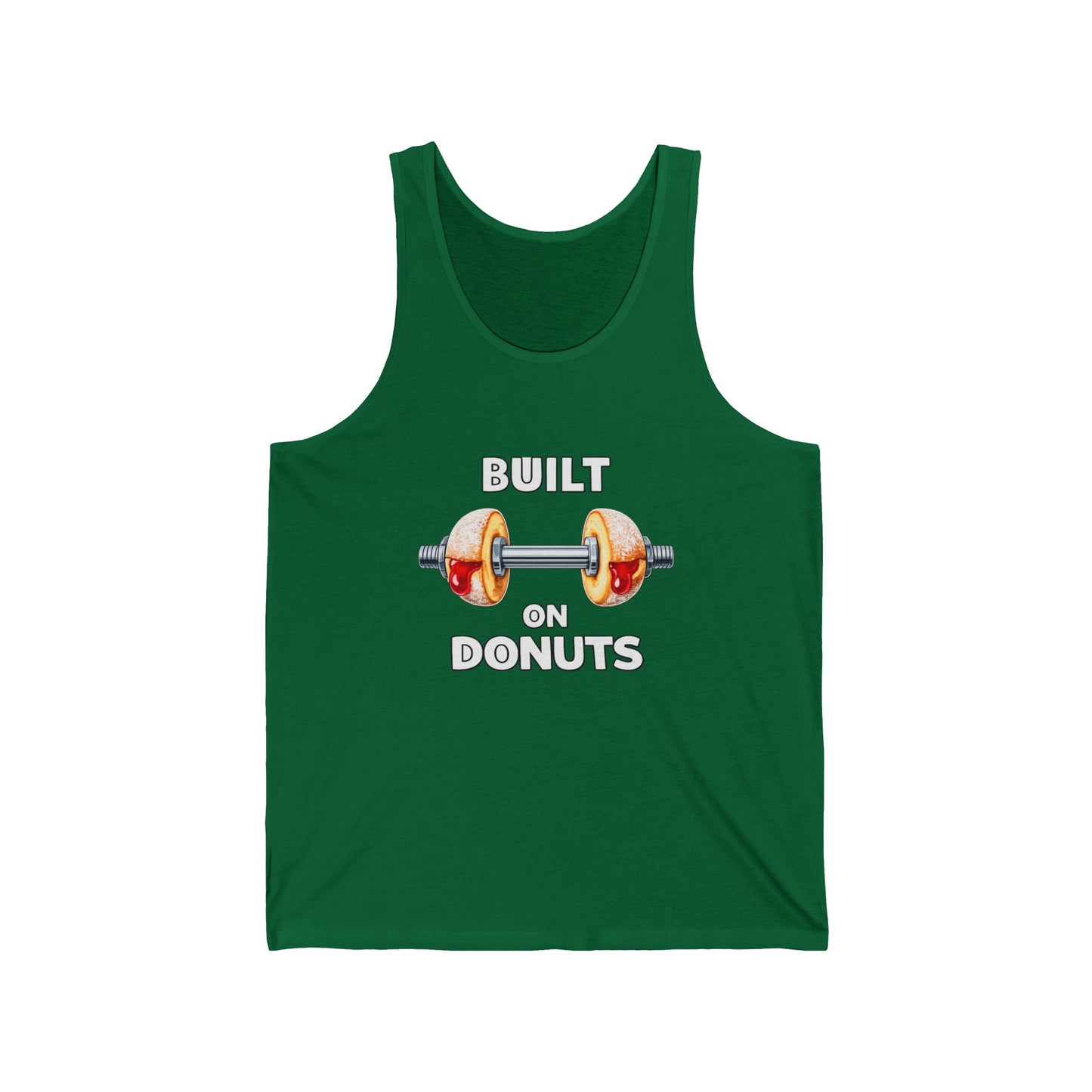 Built on Donuts Tank Top — Funny Fitness & Foodie Workout Tank