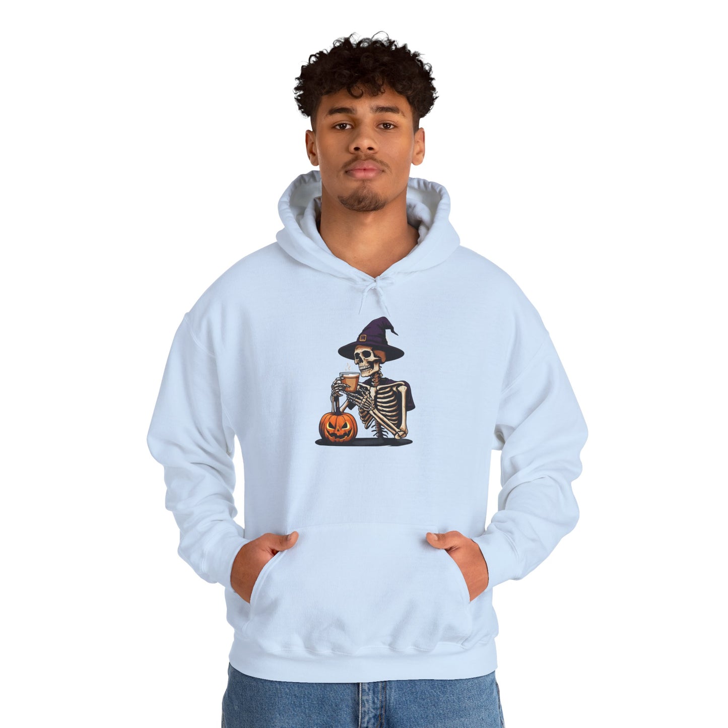 Halloween Skeleton Hoodie, Unisex Fall Sweatshirt, Spooky Season Apparel, Cozy Costume Alternative, Halloween Gift for Him/Her