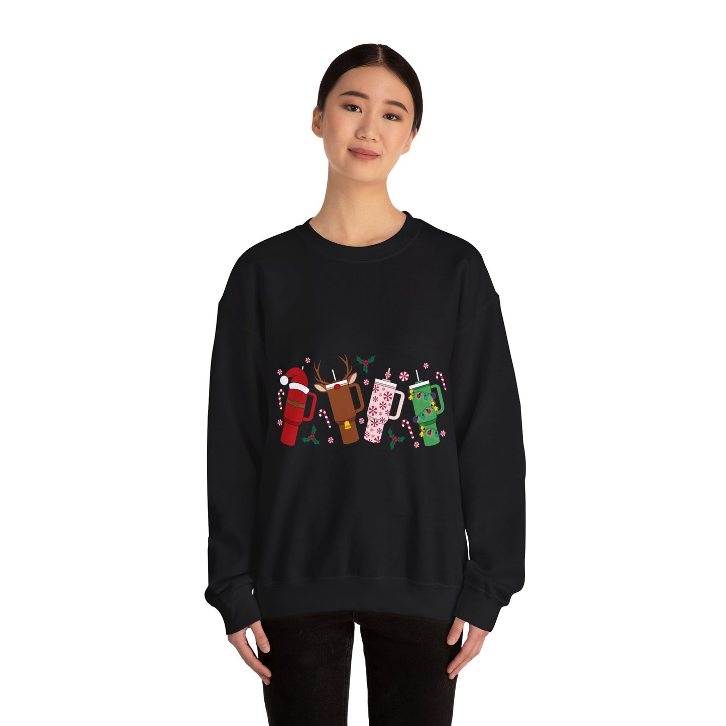 Christmas Golf Club Crewneck Sweatshirt — Festive Golfing Club Cartoon Design