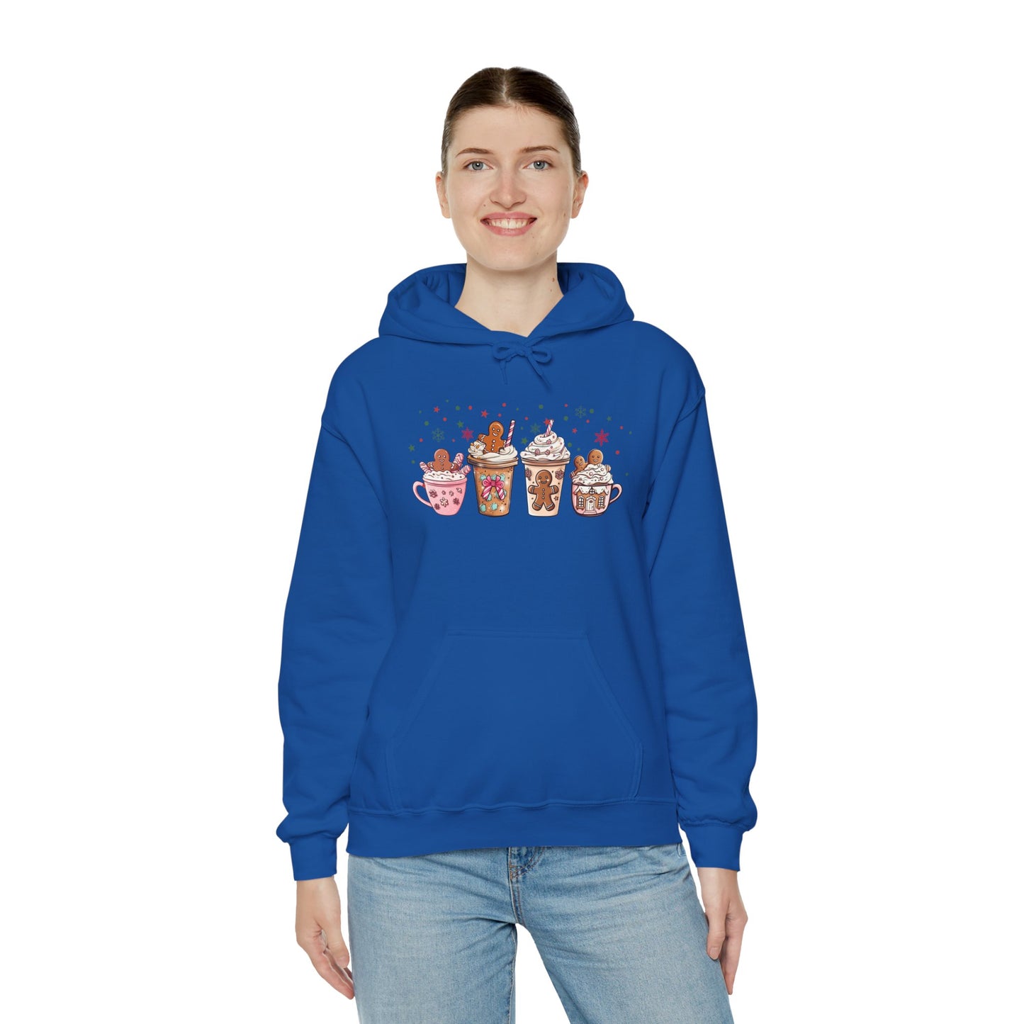 Gingerbread Coffee Holiday Hoodie - Cozy Xmas Sweatshirt, Cute Winter Gift, Christmas Apparel, Festive Layering Pullover