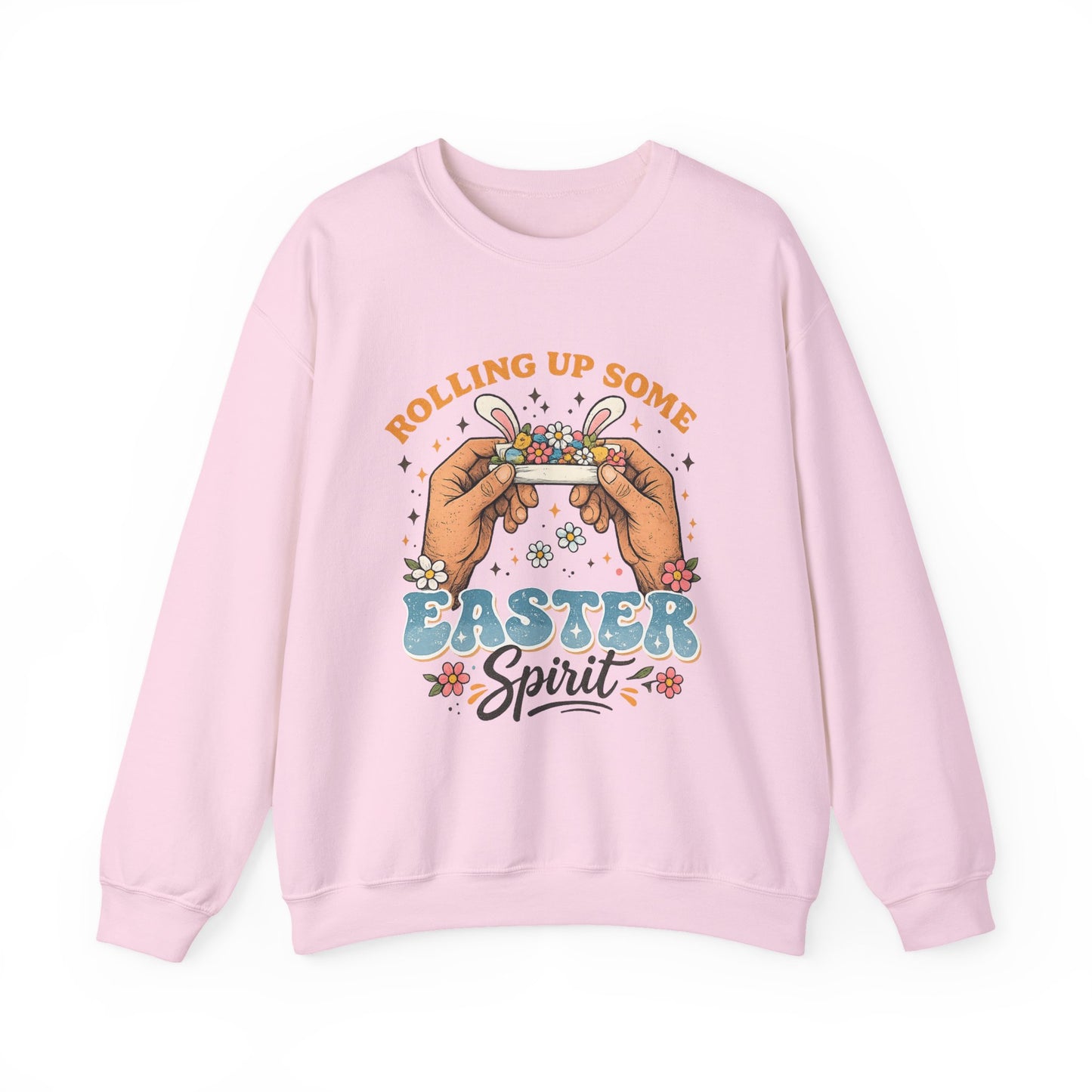 Easter Spirit Sweatshirt — "Rolling Up Some Easter Spirit" Graphic Crewneck