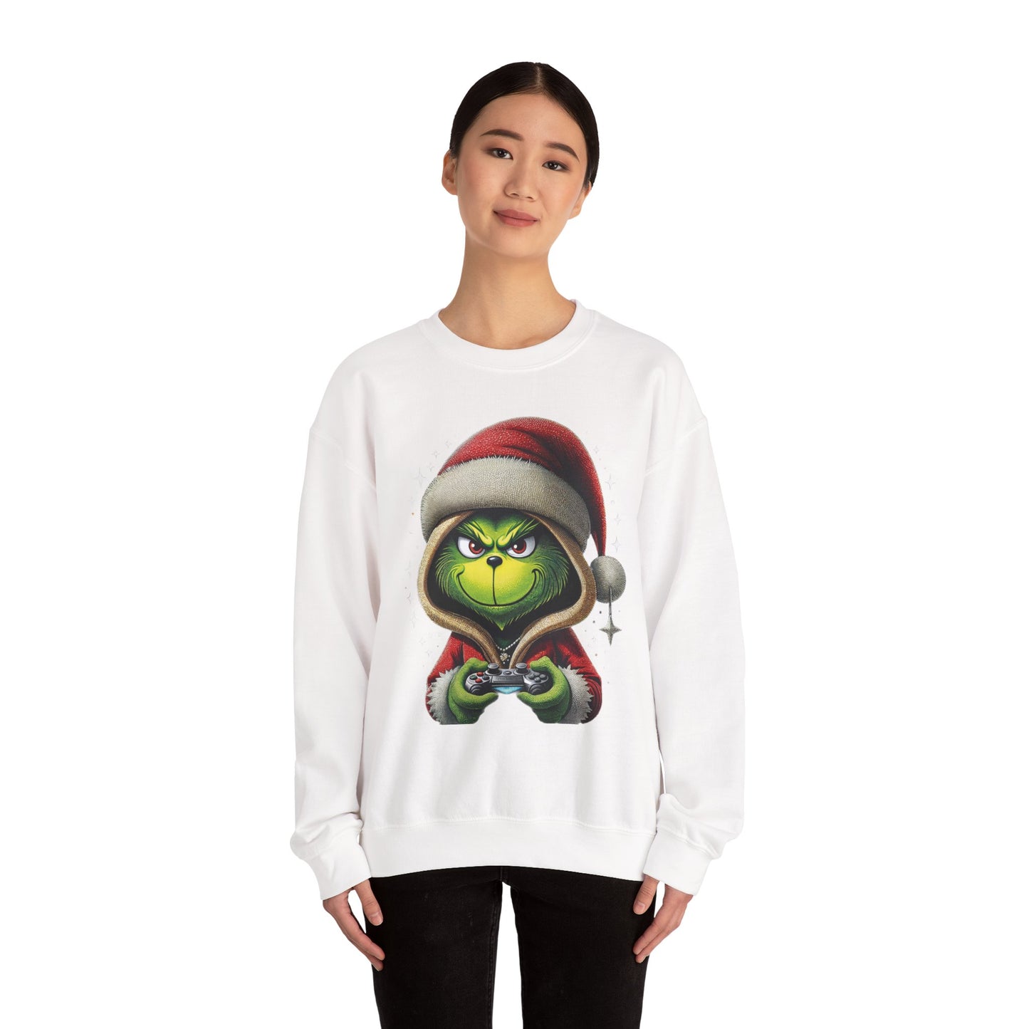 Grumpy Gamer Grinch Sweatshirt — Funny Christmas Holiday Gaming Crewneck