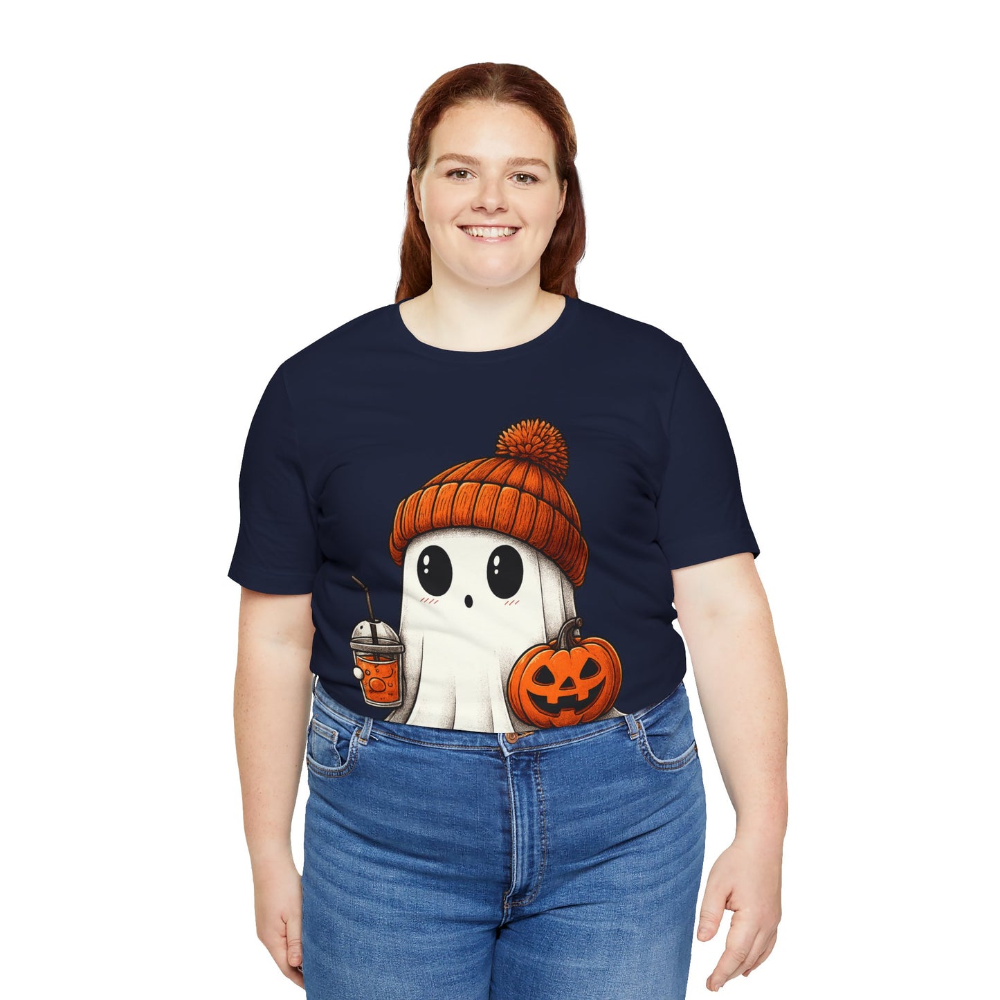 Halloween Ghost Unisex Tee, Spooky Shirt, Fall Fashion, Cute Ghost Shirt, Halloween Costume, Trick or Treat T-Shirt