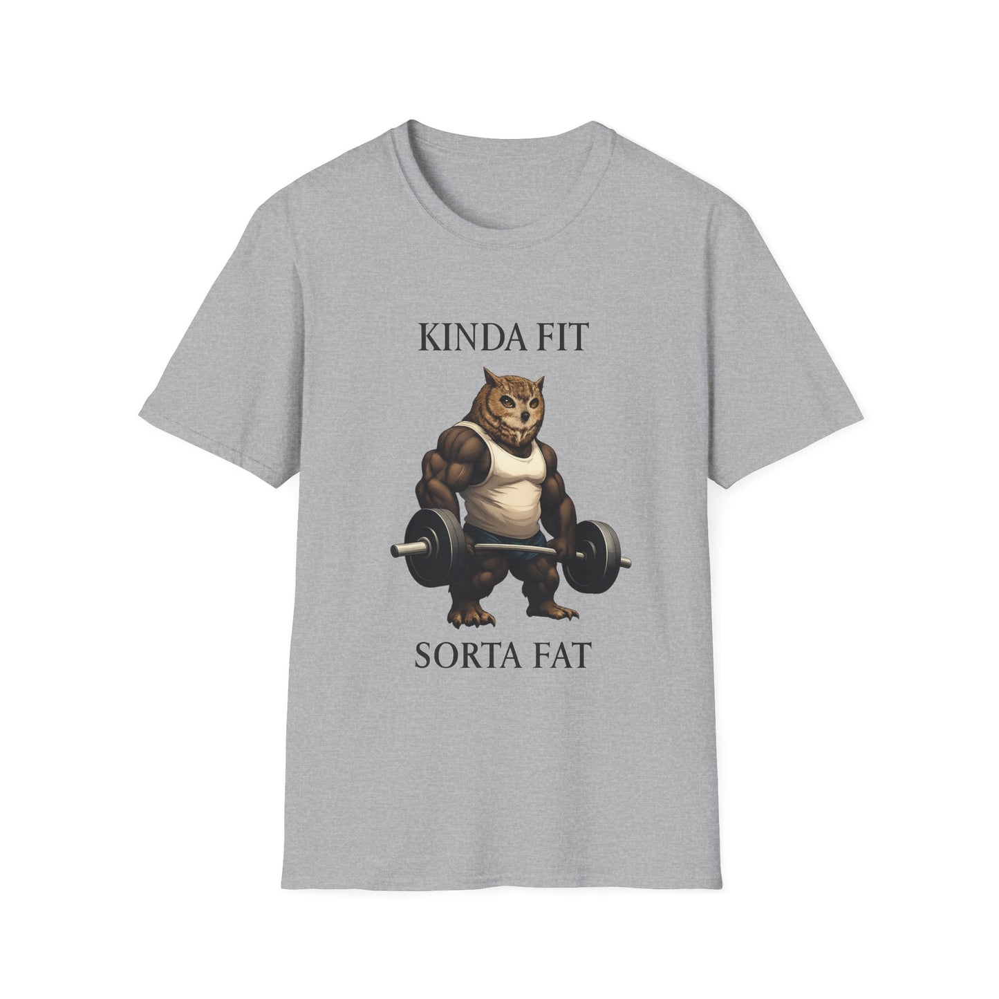 Kinda Fit Sorta Fat Cat Weightlifting T-Shirt