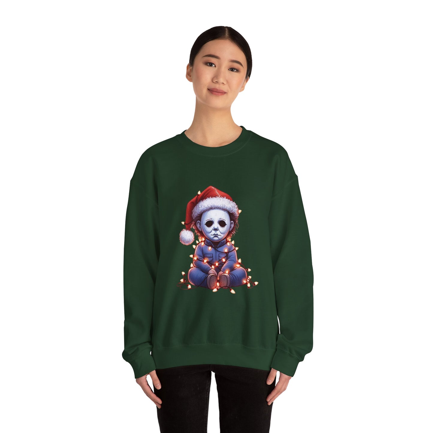 Christmas Michael Myers Sweatshirt — Cute Creepy Horror Holiday Crewneck