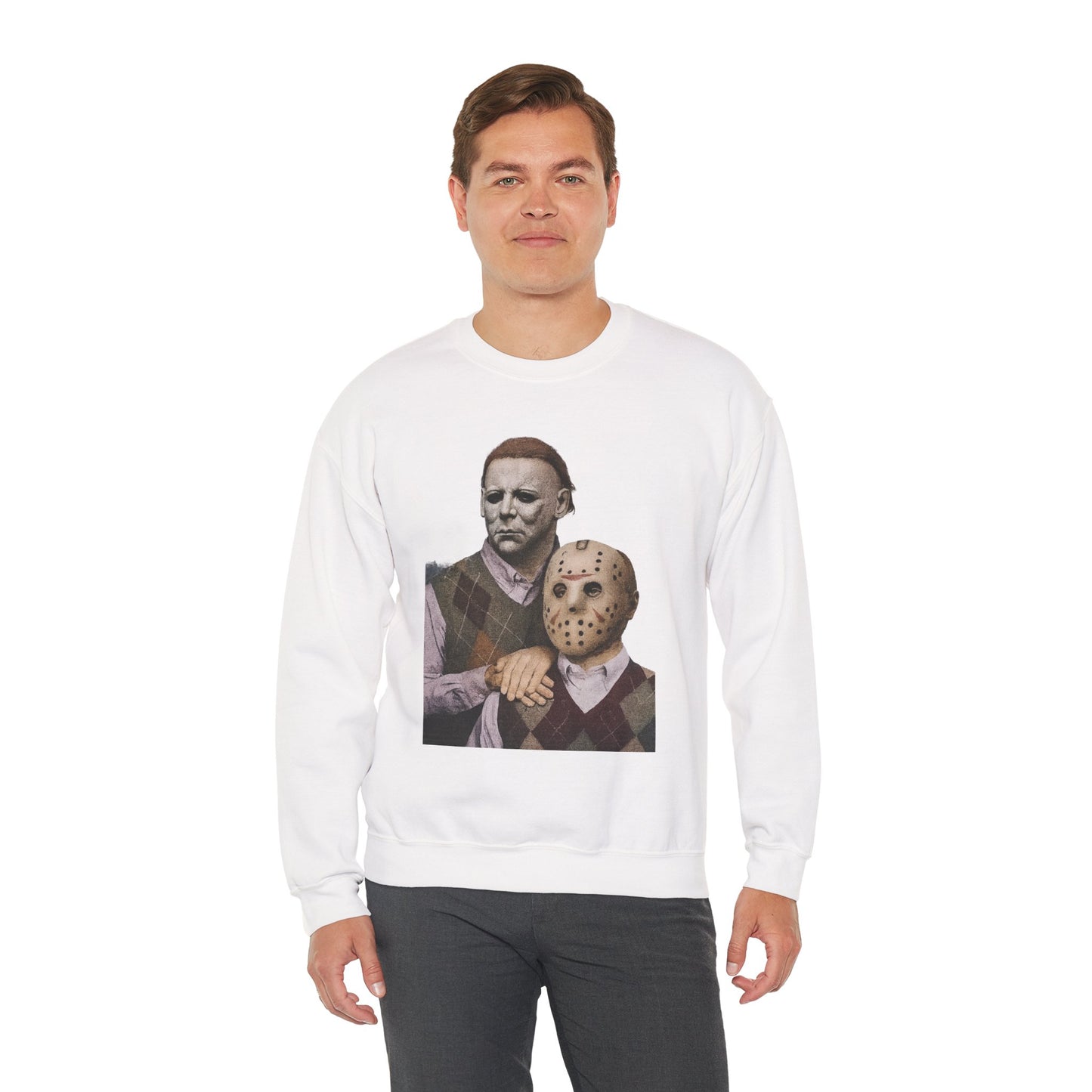 Horror Movie Sweatshirt: Scary Crewneck for Halloween, Cosplay, Horror Fans, Unisex Gift, Cozy Pullover