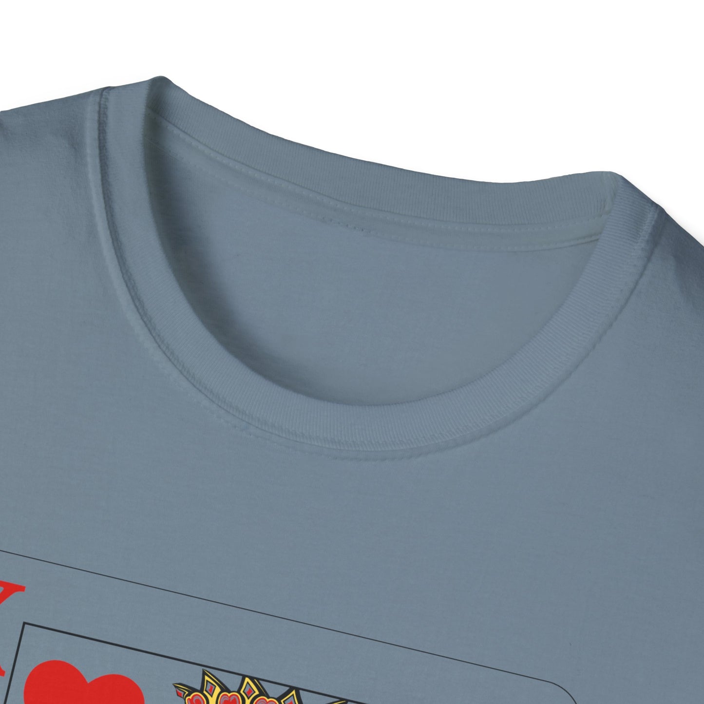Valentines King of Hearts Unisex T-Shirt - Playful Card Design for Game Night