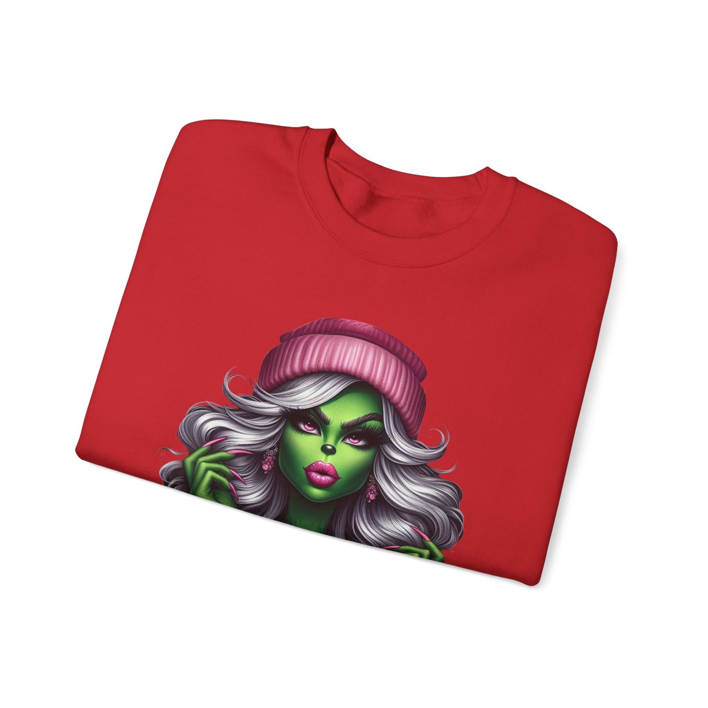 Witchy Glam Crewneck Sweatshirt – Green Glamour Girl Design