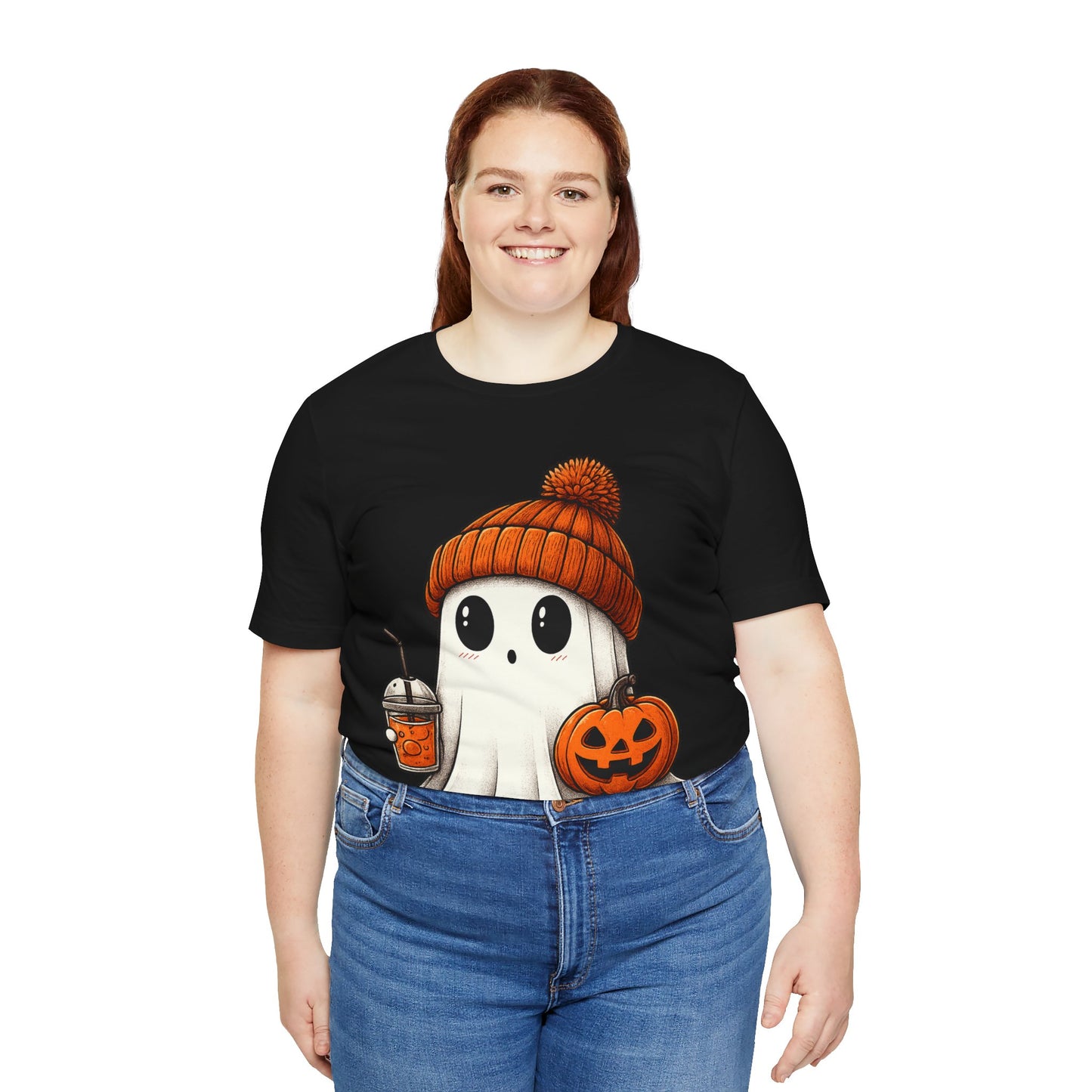 Halloween Ghost Unisex Tee, Spooky Shirt, Fall Fashion, Cute Ghost Shirt, Halloween Costume, Trick or Treat T-Shirt
