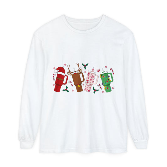 Christmas Unisex Garment-dyed Long Sleeve T-Shirt