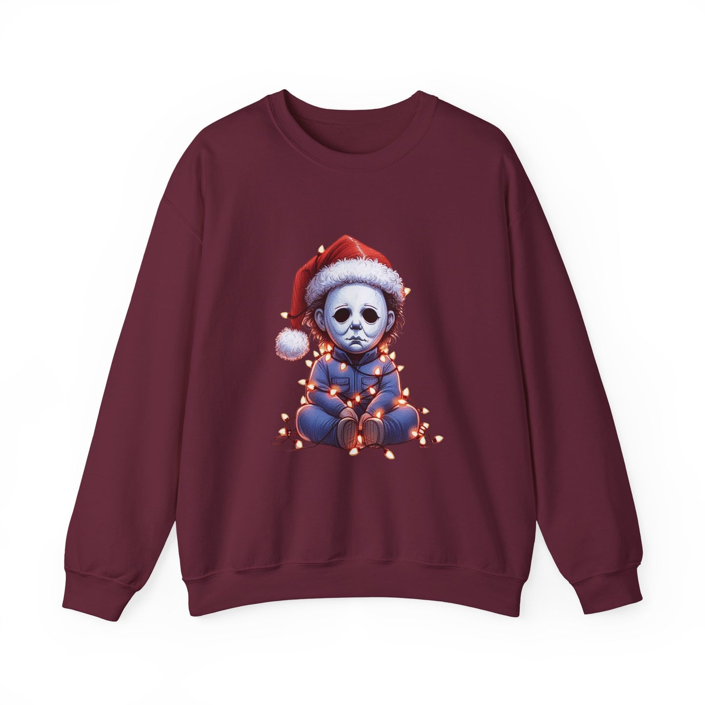 Christmas Michael Myers Sweatshirt — Cute Creepy Horror Holiday Crewneck