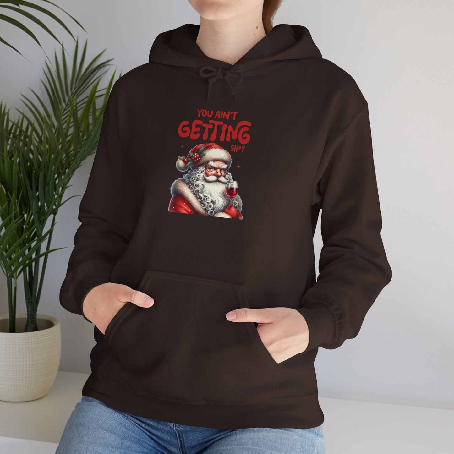 Santa Humor Sweatshirt, Holiday Gift, Funny Christmas Hoodie, Unisex Cozy Apparel, Winter Style, Christmas Apparel