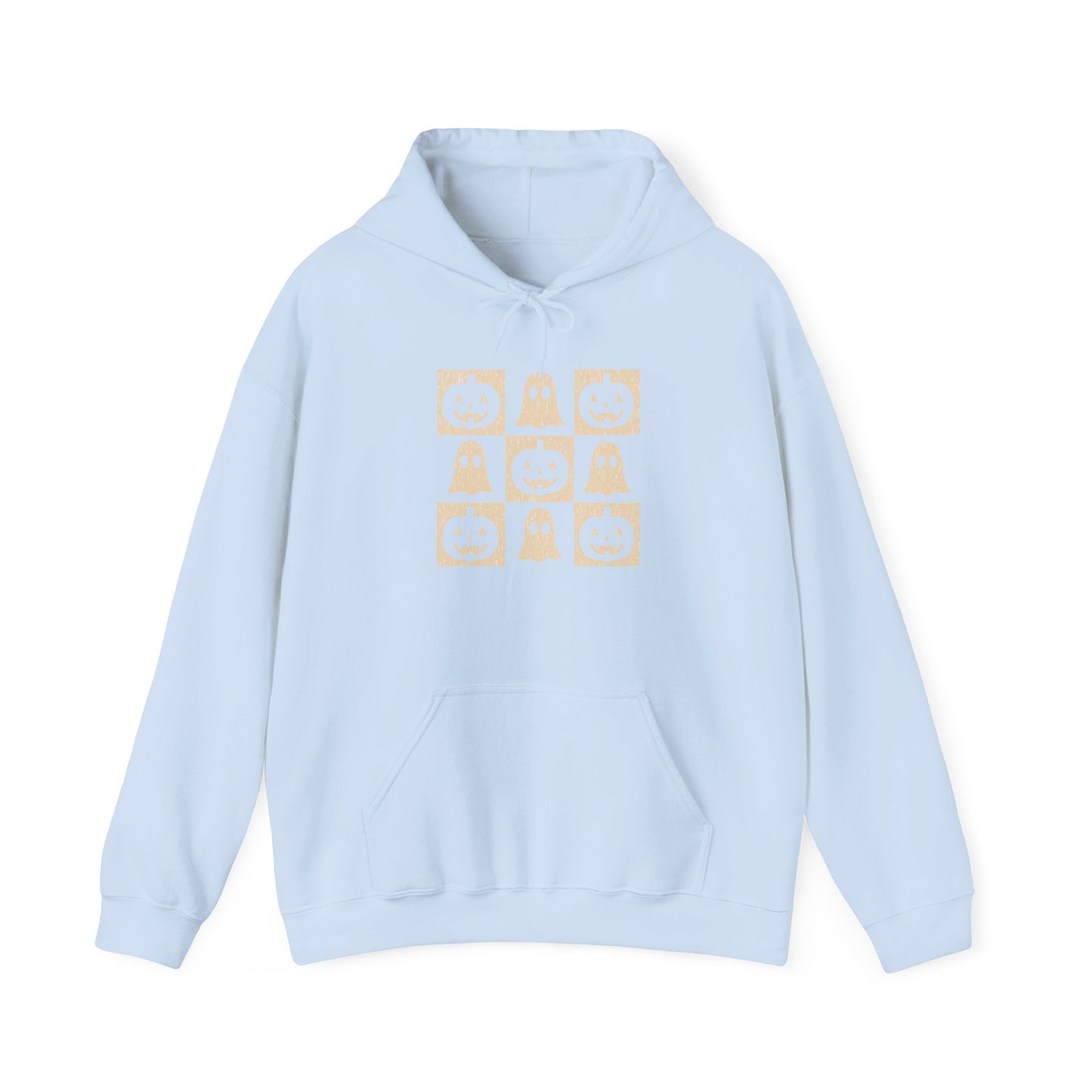 Cozy Ghost-Themed Unisex Hoodie, Perfect for Halloween, Casual Wear, Gifts for Friends, Cozy Nights, Unique Fashion