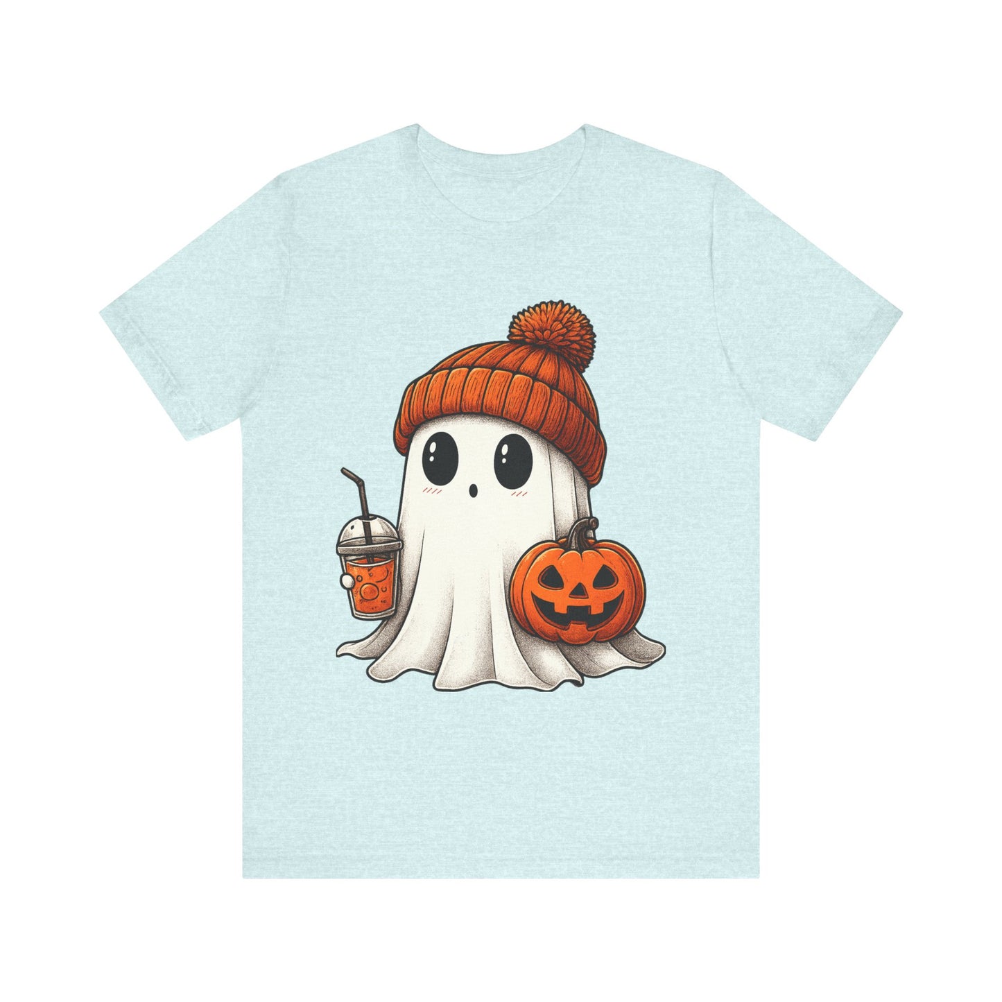 Halloween Ghost Unisex Tee, Spooky Shirt, Fall Fashion, Cute Ghost Shirt, Halloween Costume, Trick or Treat T-Shirt