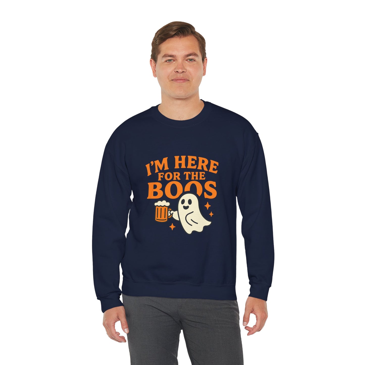 Halloween Spirit Crewneck Sweatshirt - Cozy Ghost Design for Fall Fun, Unisex Sweatshirt, Spooktacular Gift, Halloween Party Wear, [...]