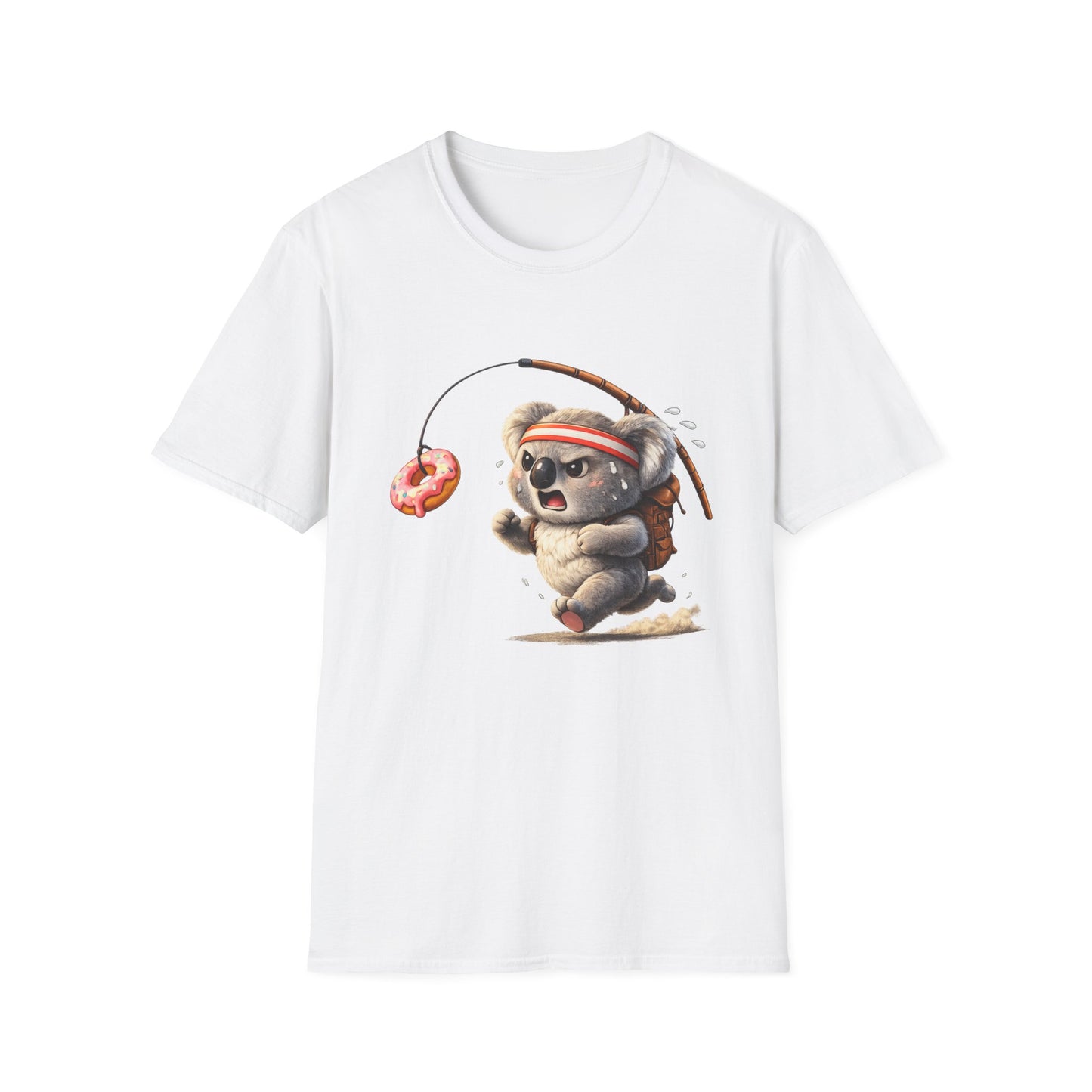Koala Jogger T‑Shirt — Cute Koala Chasing Donut Headband Tee