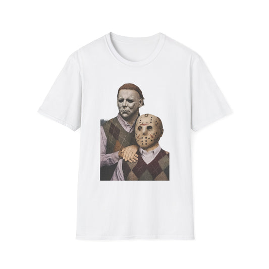 Horror Movie Character T-Shirt | Unisex Softstyle Tee, Scary Graphic Tee, Perfect for Halloween, Horror Fans, Movie Lovers