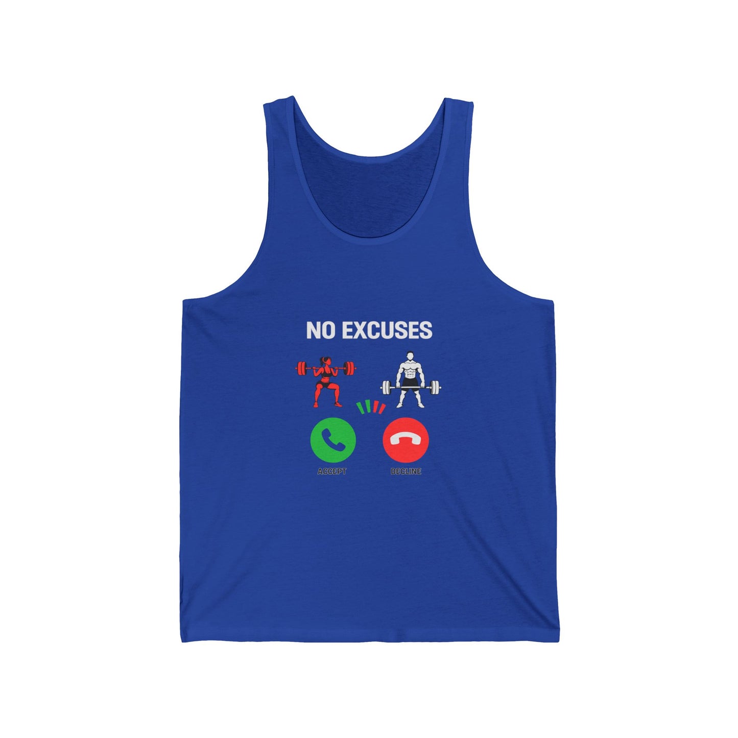 No Excuses Tank Top — Workout Motivation Tank for Gym Lovers