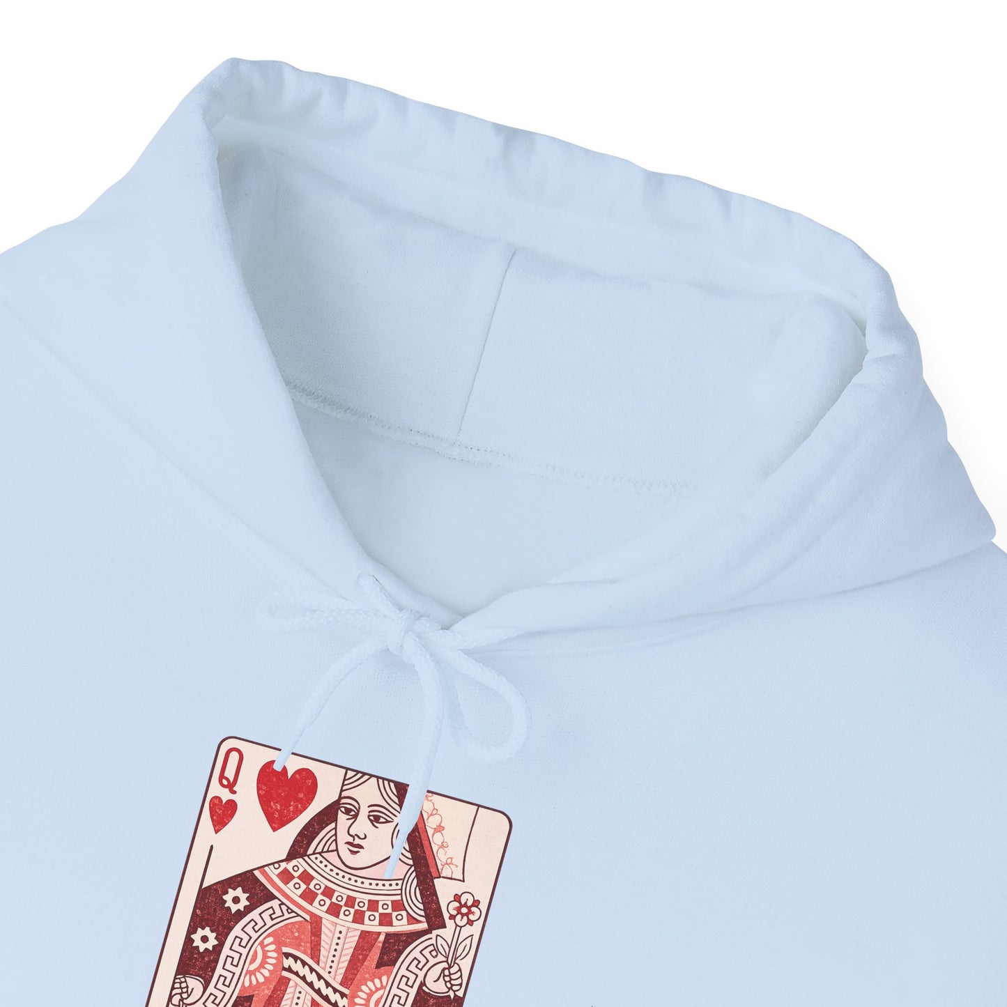 Queen of Hearts Hoodie – Vintage Playing Card Graphic Sweatshirt