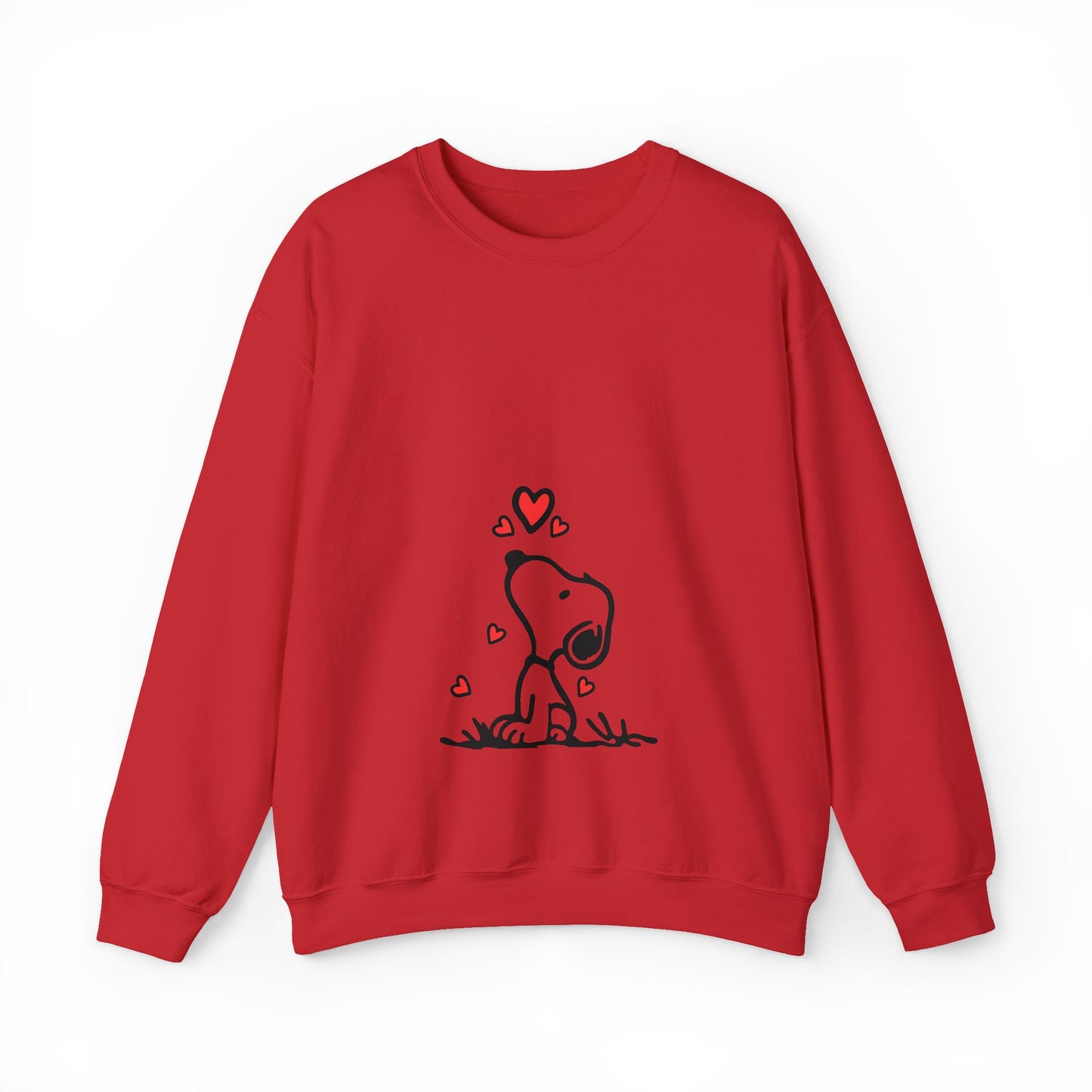 Snoopy Heart Crewneck Sweatshirt — Cute Peanuts Love Pullover