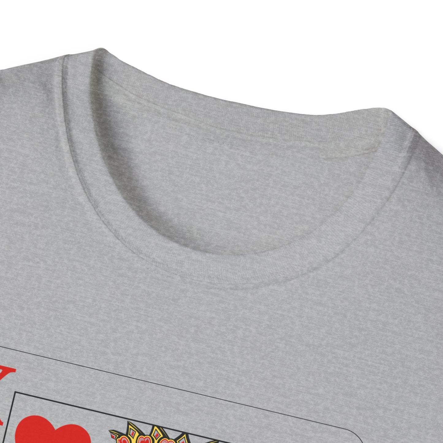 Valentines King of Hearts Unisex T-Shirt - Playful Card Design for Game Night