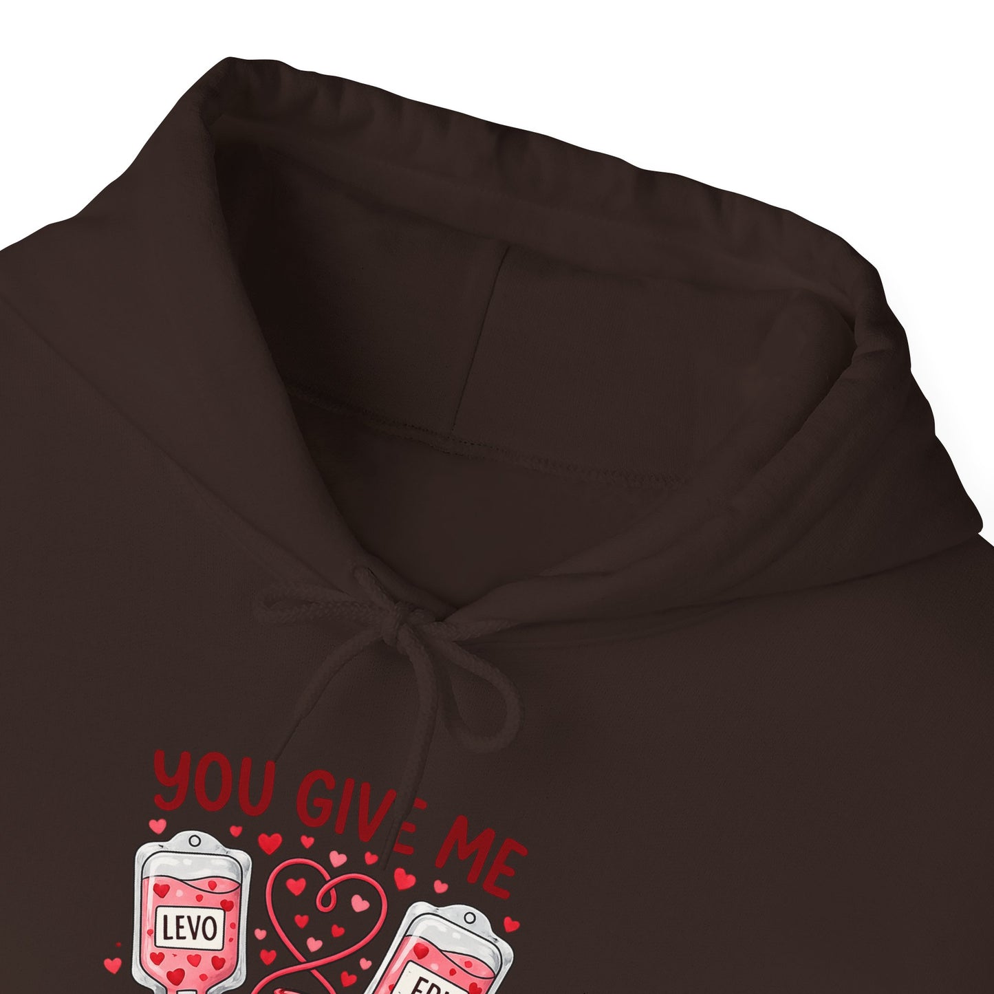 You Give Me Tachycardia Hoodie — Cute ECG Heart & IV Bag Medical Valentine Sweatshirt