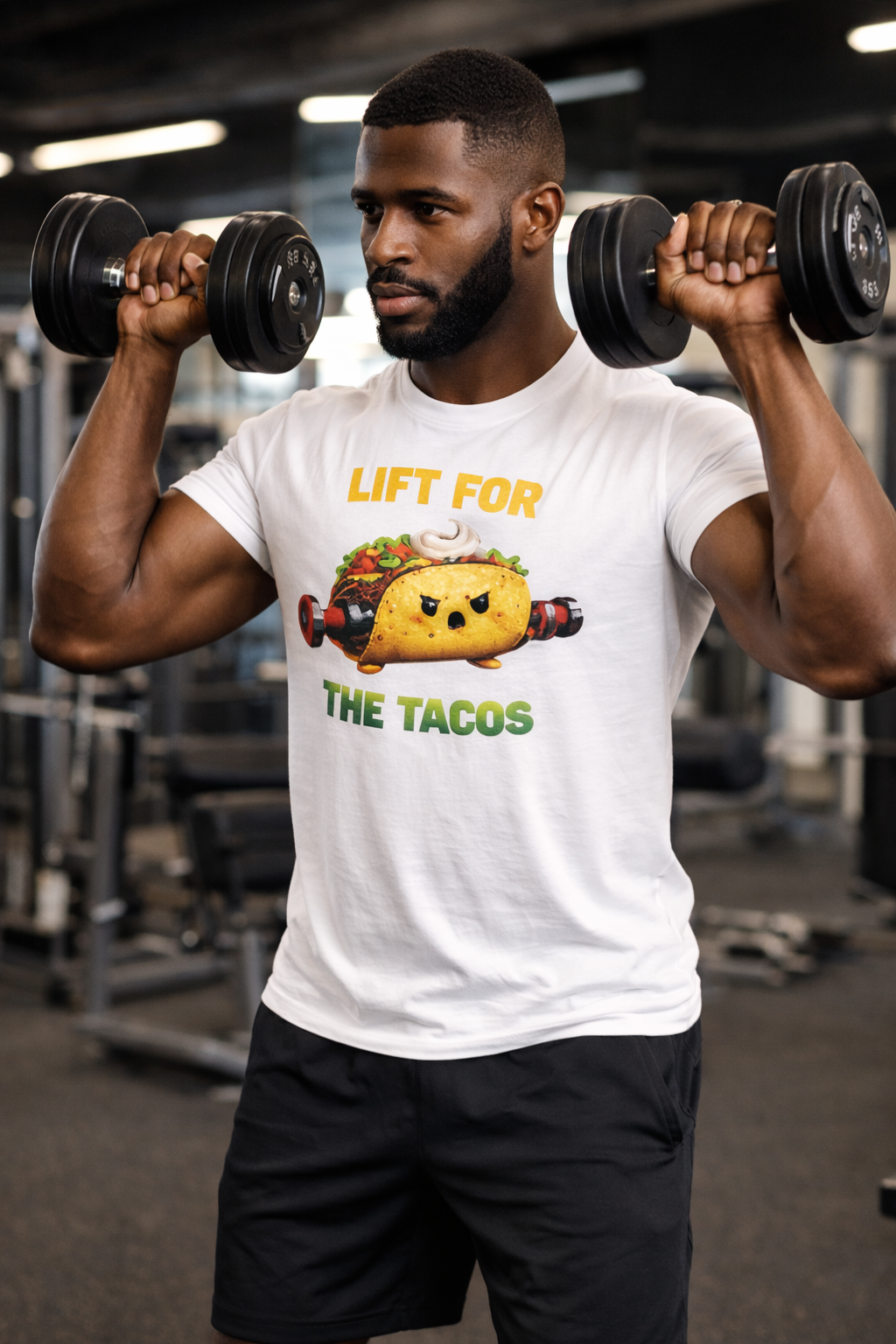 Lift For The Tacos T-Shirt — Funny Taco Weightlifting Gym Tee