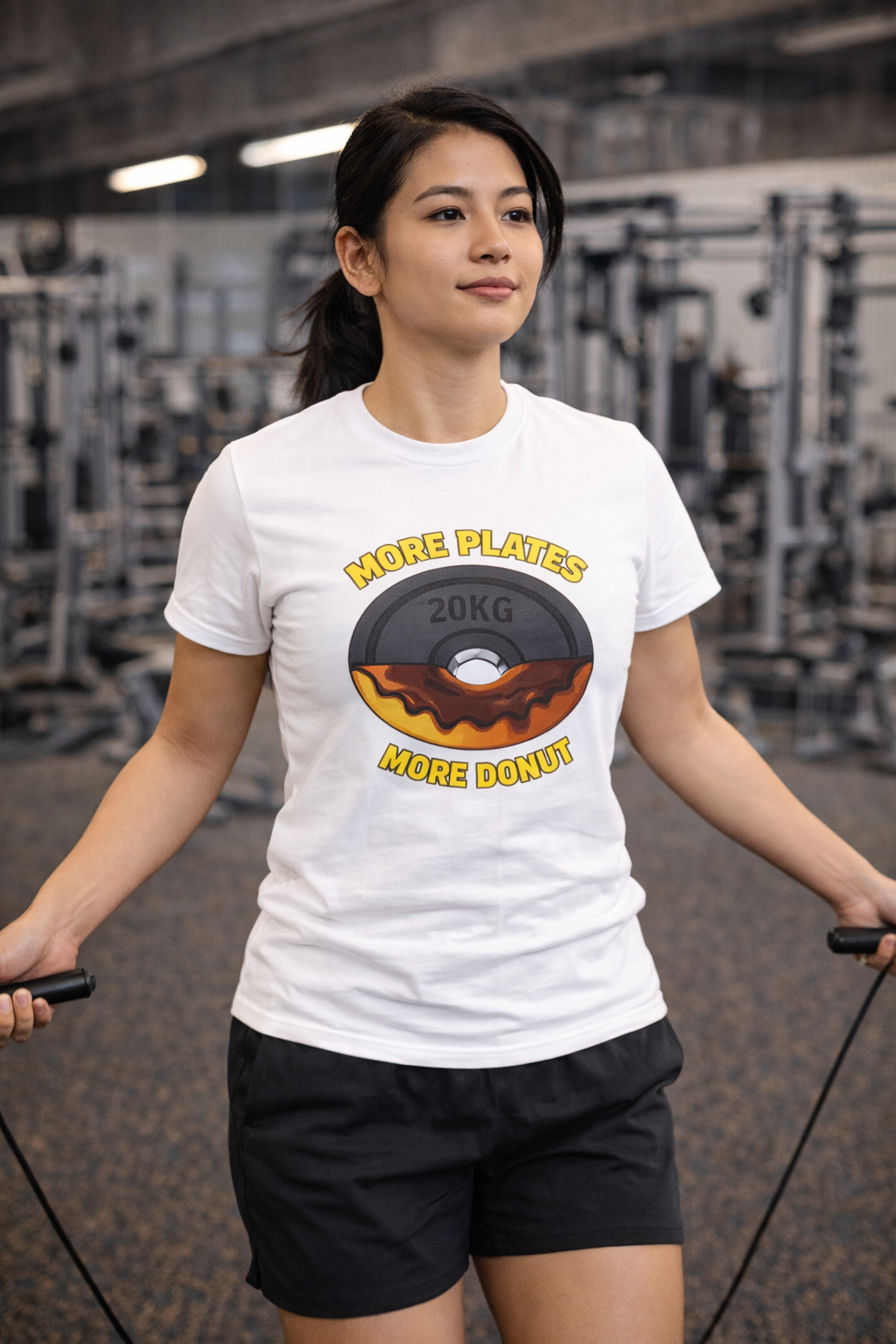 More Plates More Donuts T-Shirt — Funny Gym Weightlifting Tee