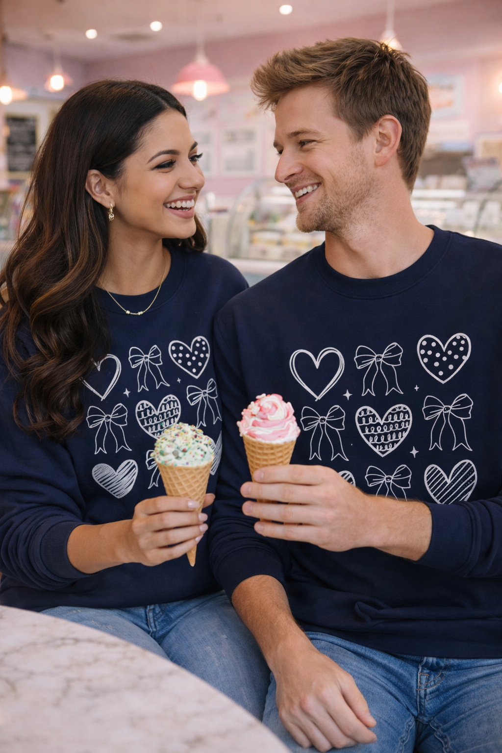 Valentines Unisex Midweight Softstyle Fleece Crewneck Sweatshirt