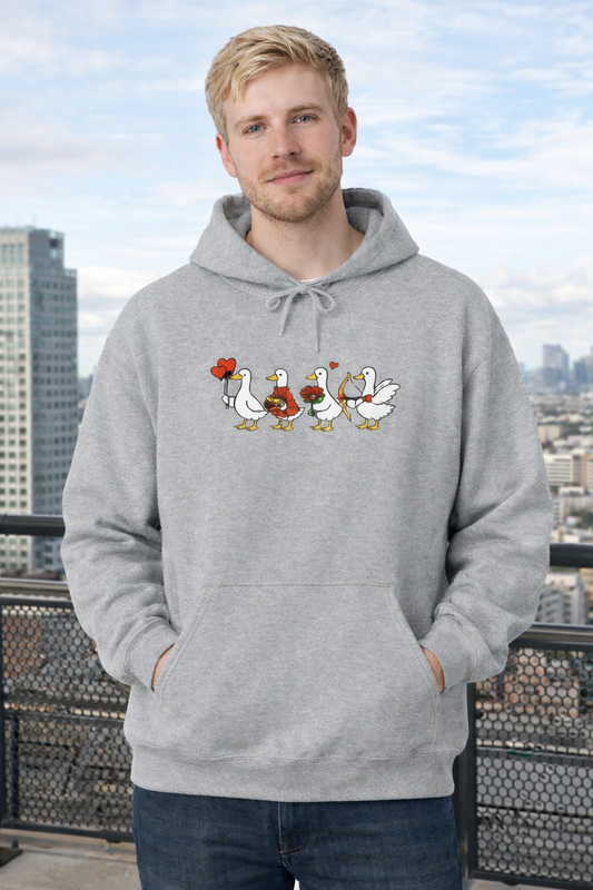 Cute Duck Family Hoodie — Whimsical Springtime Birds Pullover