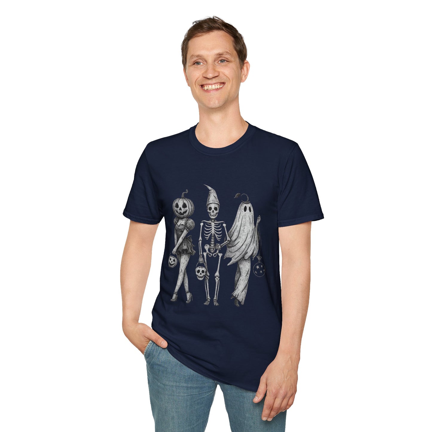 Halloween Graphic Tee, Unisex Softstyle T-Shirt, Spooky Season Shirt, Fall Fashion, Halloween Costume Top
