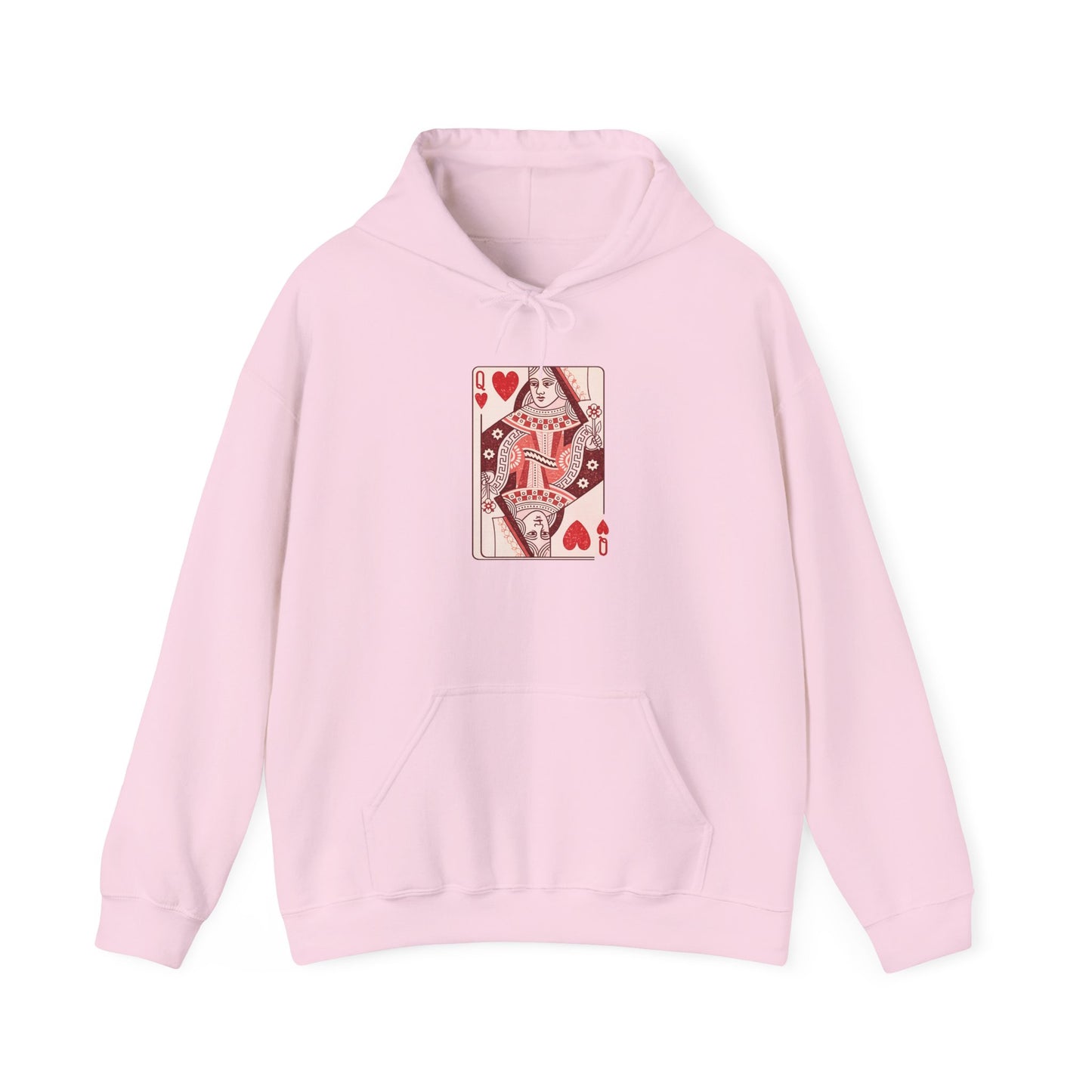 Queen of Hearts Hoodie – Vintage Playing Card Graphic Sweatshirt