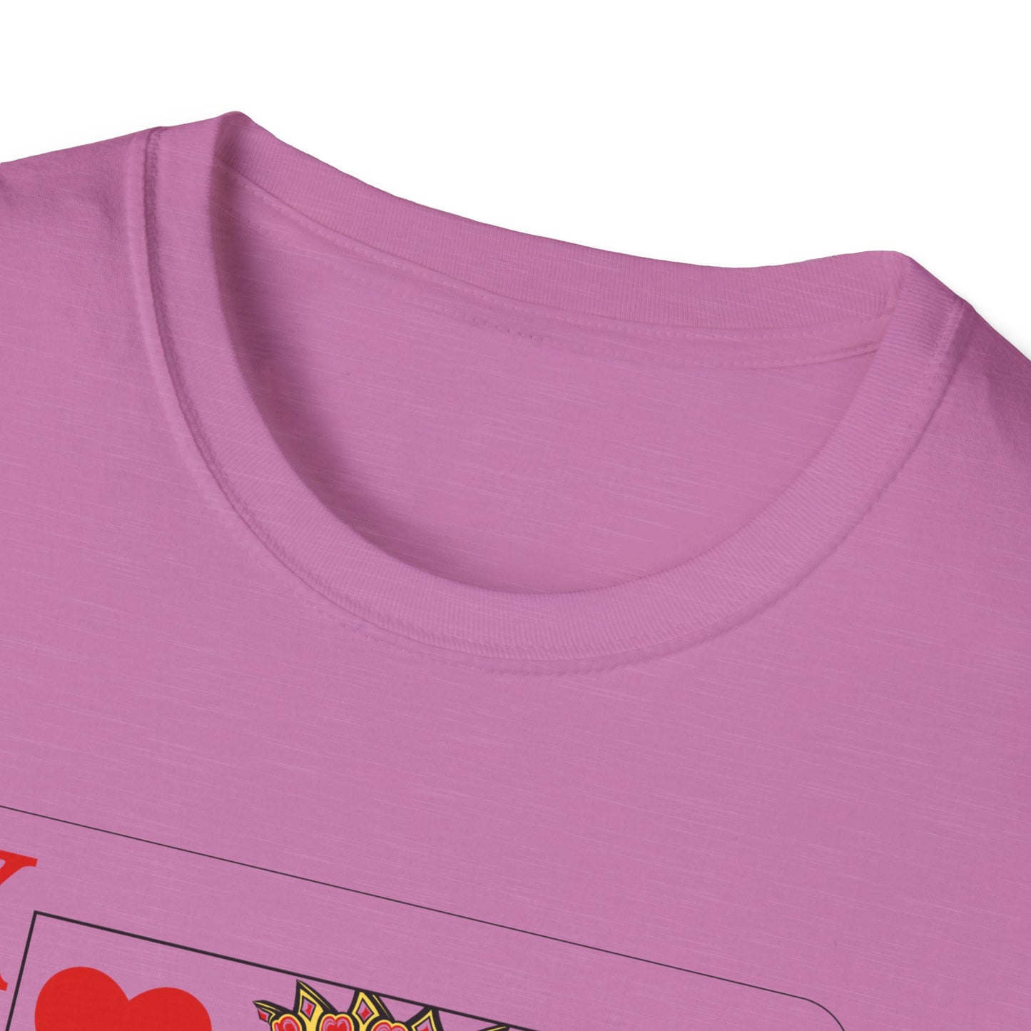 Valentines King of Hearts Unisex T-Shirt - Playful Card Design for Game Night