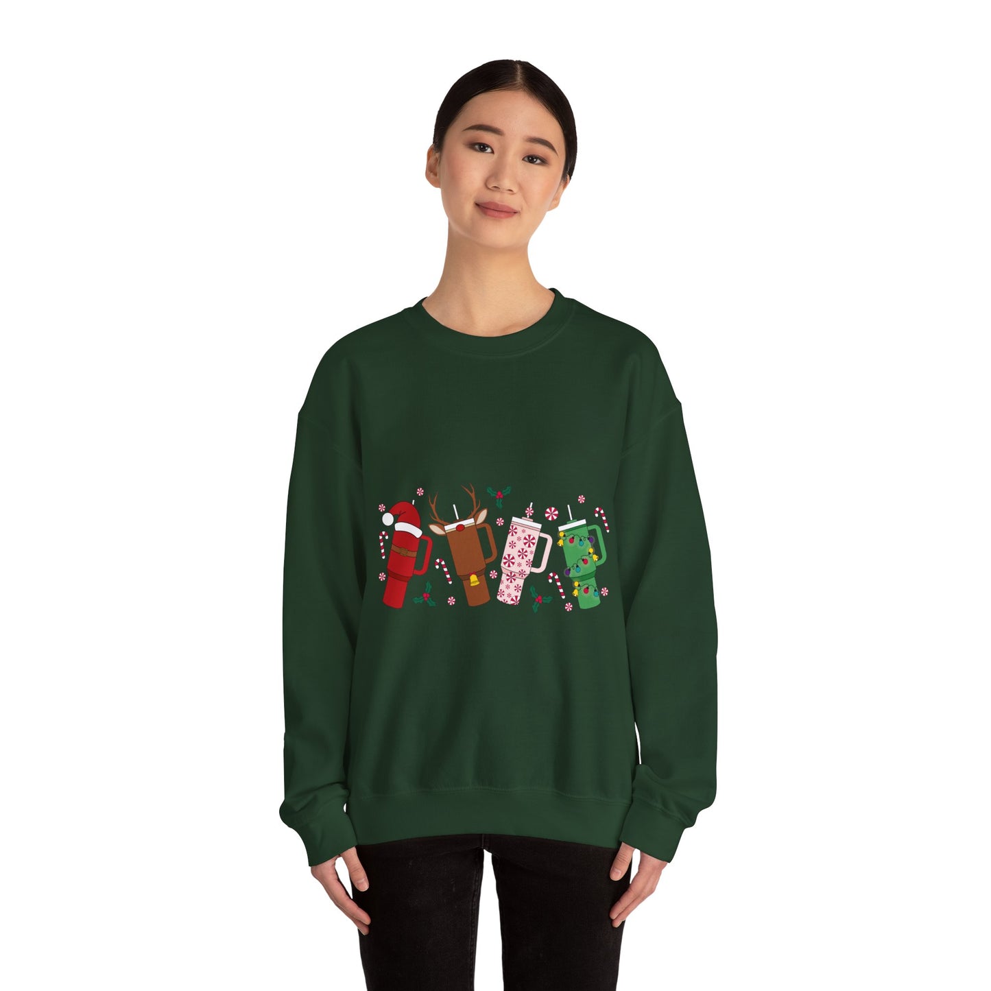 Christmas Golf Club Crewneck Sweatshirt — Festive Golfing Club Cartoon Design