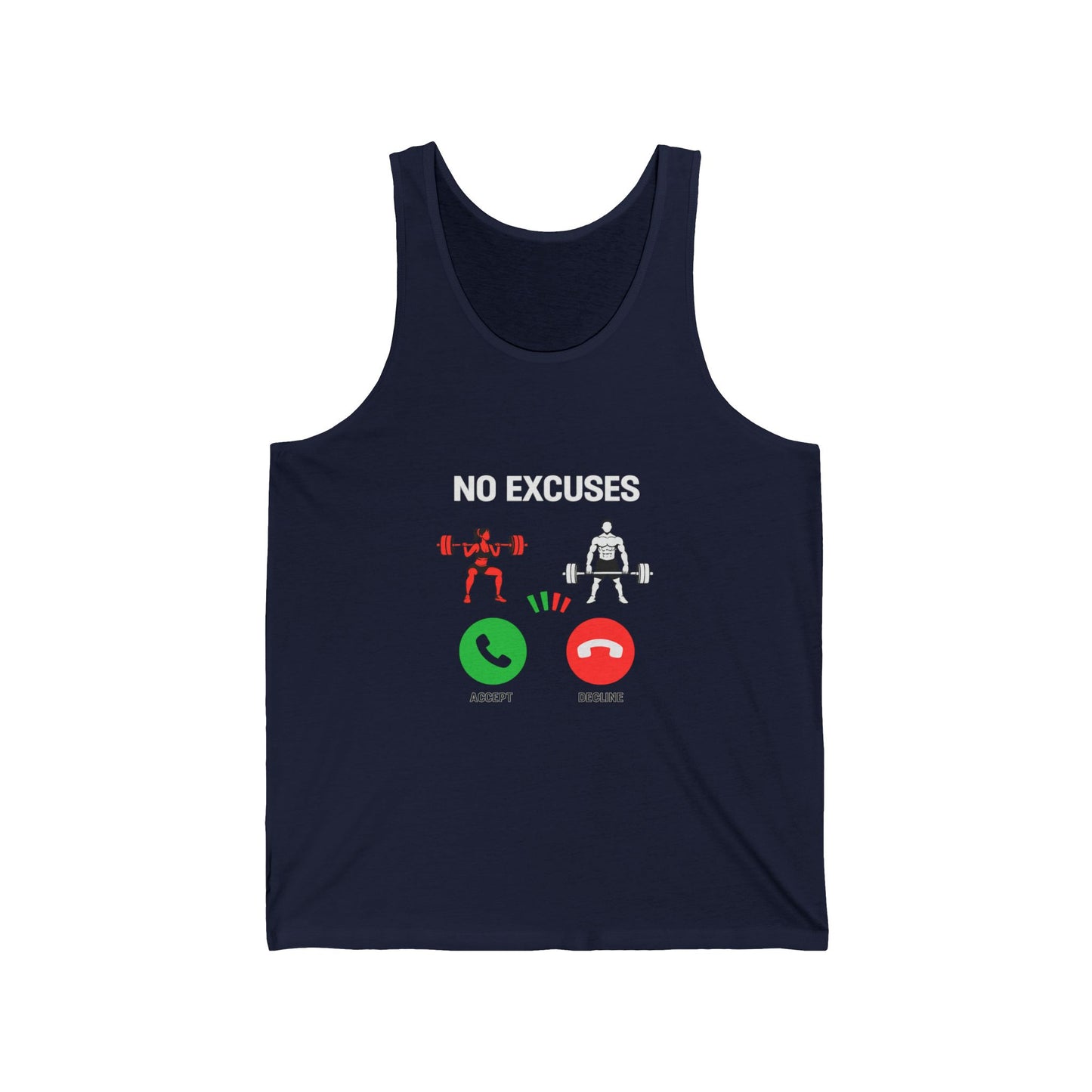No Excuses Tank Top — Workout Motivation Tank for Gym Lovers