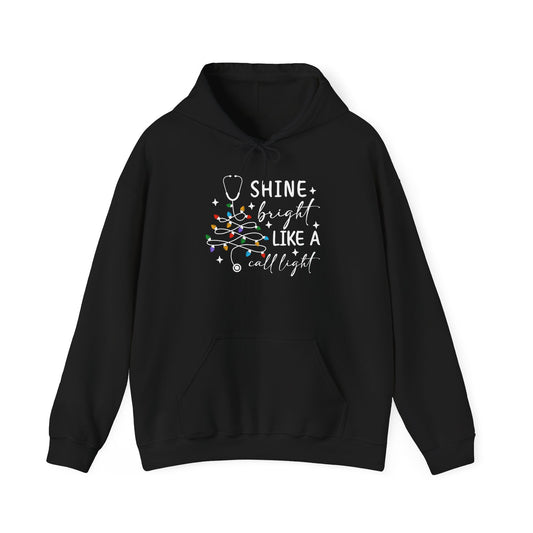 Christmas Light Hoodie, Cozy Holiday Hoodie, Winter Gift, Unisex Pullover for Festive Celebrations, Shine Bright Like a Christmas Bulb