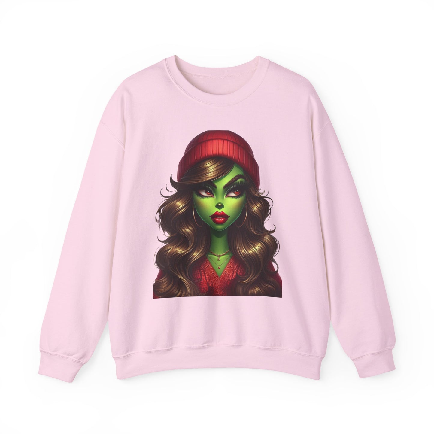 Witchy Green Girl Sweatshirt — Gothic Halloween Crewneck