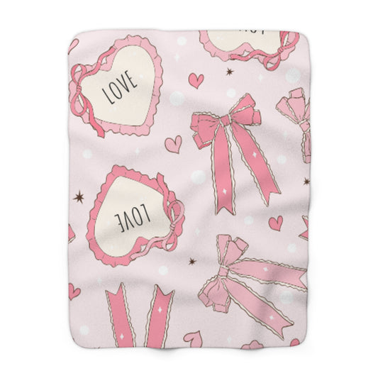 Valentines Sherpa Fleece Blanket