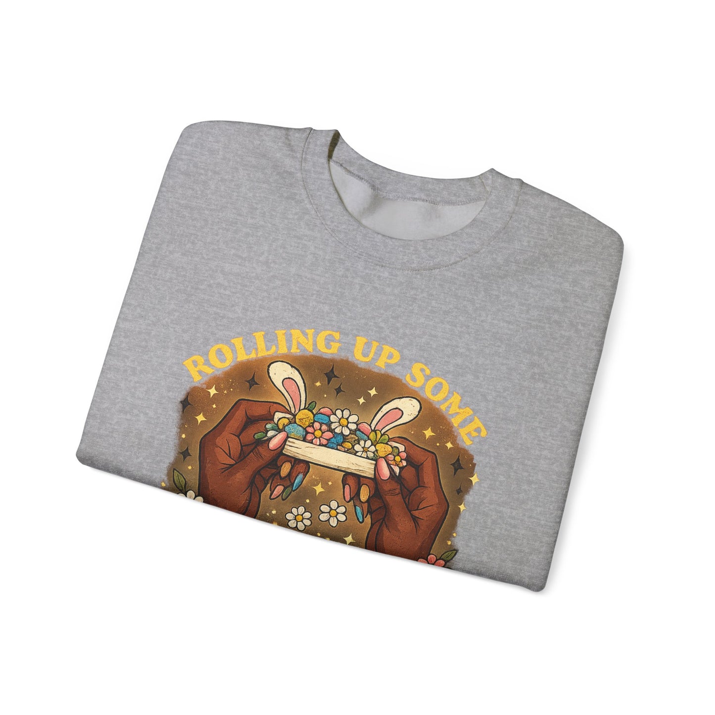 Easter Spirit Crewneck Sweatshirt — "Rolling Up Some Easter Spirit" Easter Pullover