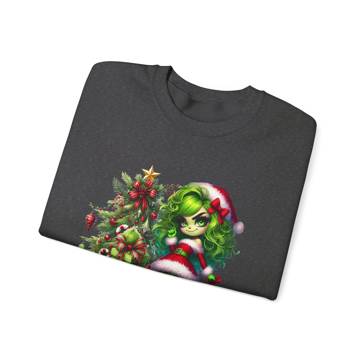 Christmas Grinch Girl Sweatshirt — "I'm Ready for CHRISTMAS!" Holiday Crewneck