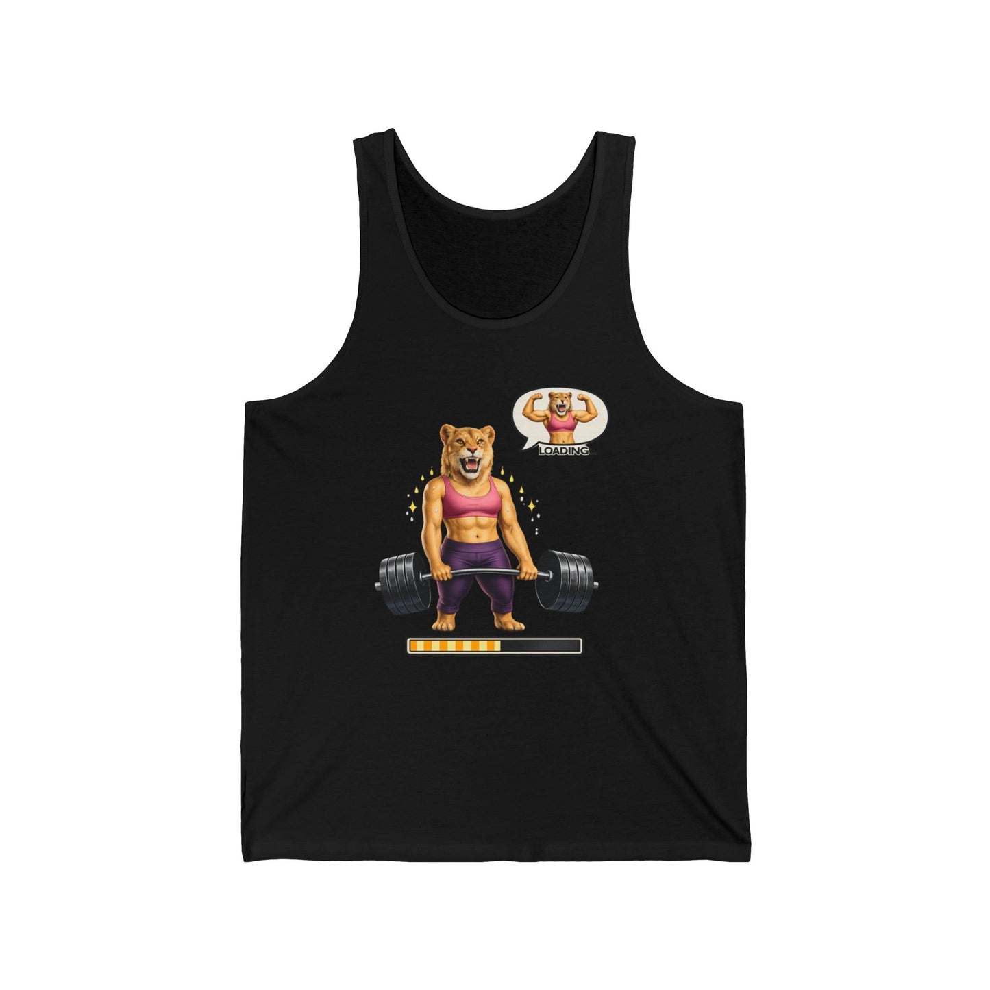 Bear Lifter Tank Top — Cute Strength Gym Tank with "Beast Mode" Vibes