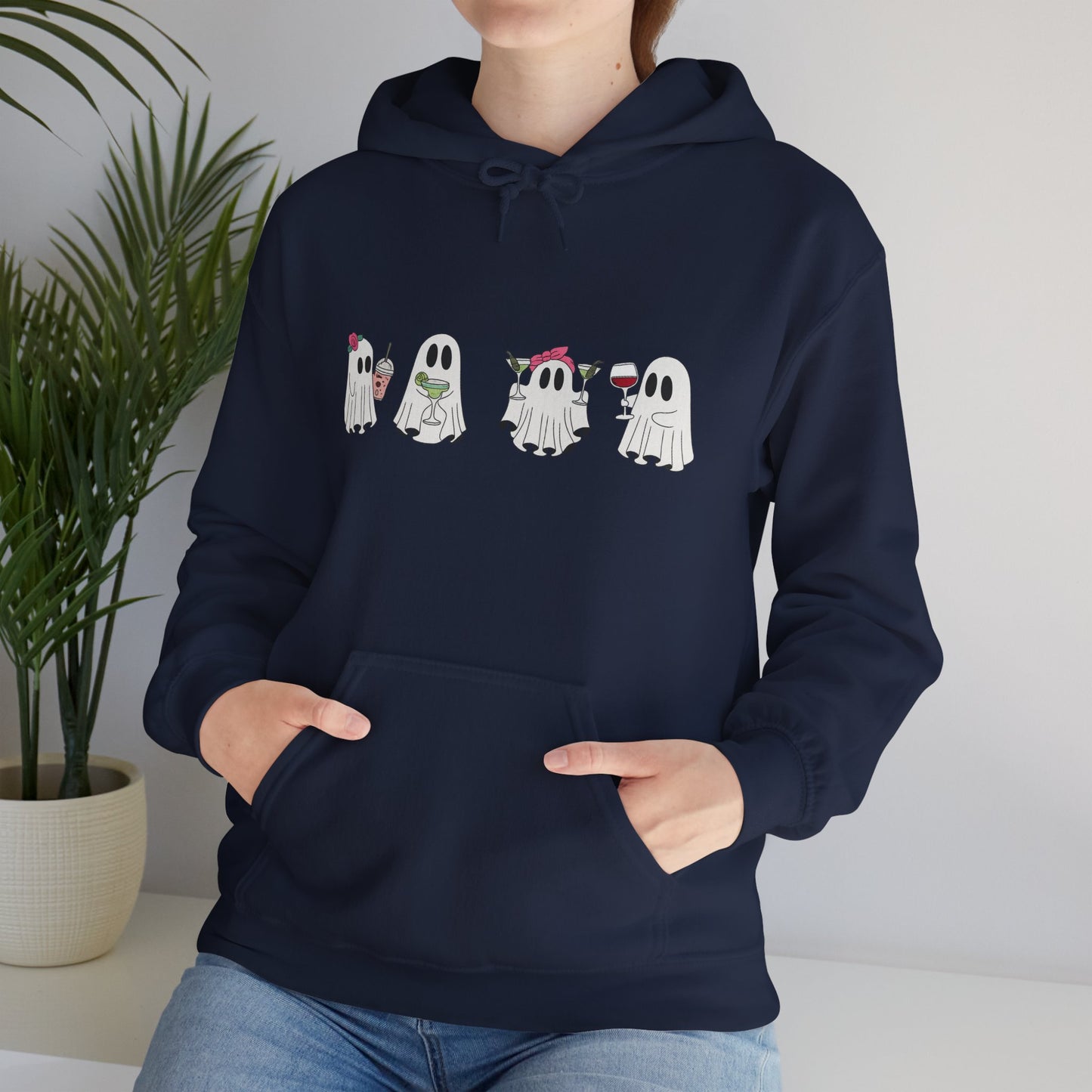 Cute Ghosts Unisex Hoodie - Cozy Halloween Hoodie, Fall Apparel, Gift for Ghost Lovers, Casual Wear, Spooky Season