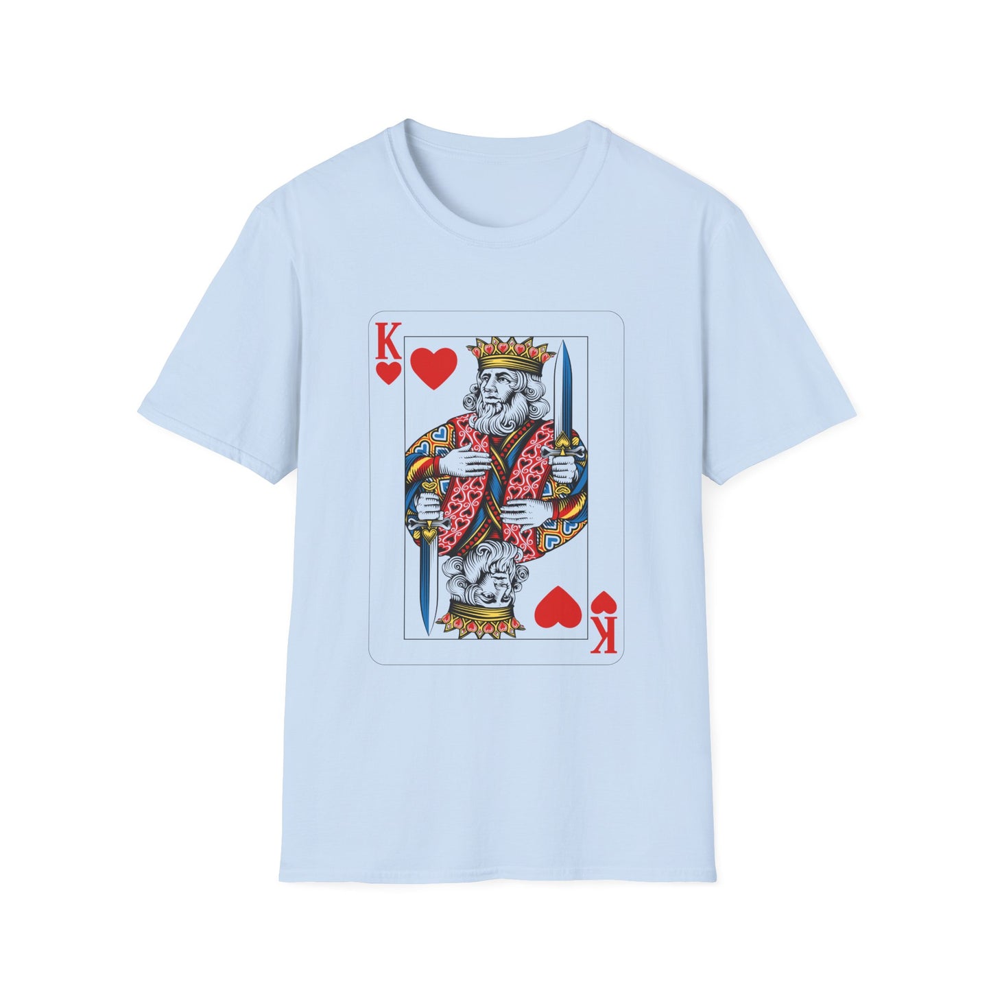 Valentines King of Hearts Unisex T-Shirt - Playful Card Design for Game Night