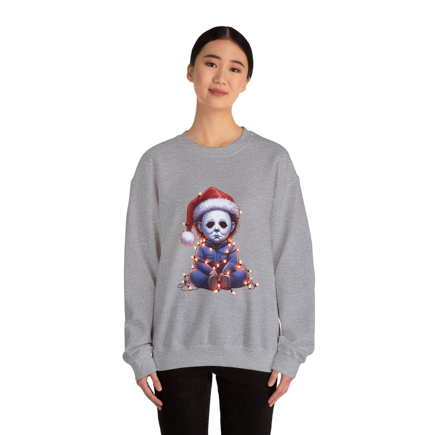 Christmas Michael Myers Sweatshirt — Cute Creepy Horror Holiday Crewneck