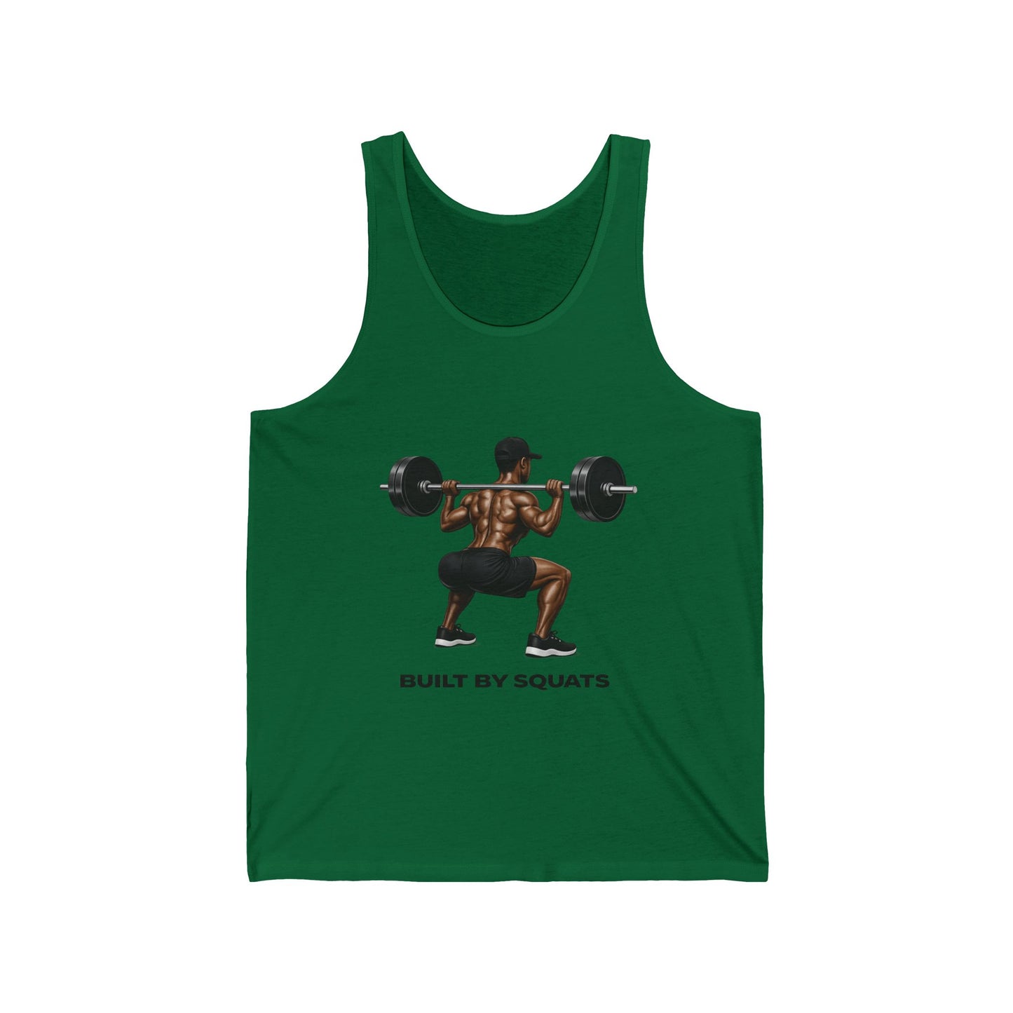 Built by Squats Tank Top — Weightlifting Gym Tank for Men & Women