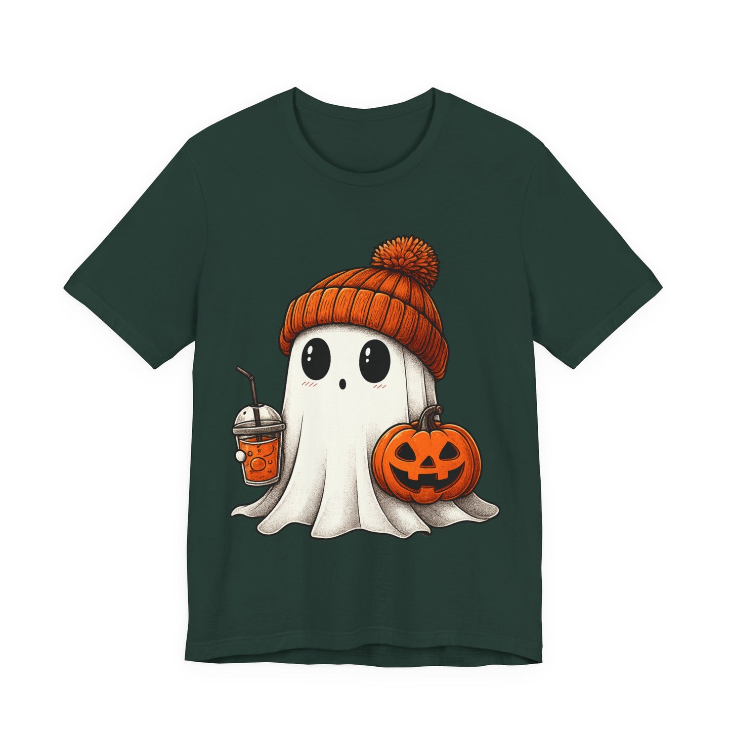 Halloween Ghost Unisex Tee, Spooky Shirt, Fall Fashion, Cute Ghost Shirt, Halloween Costume, Trick or Treat T-Shirt