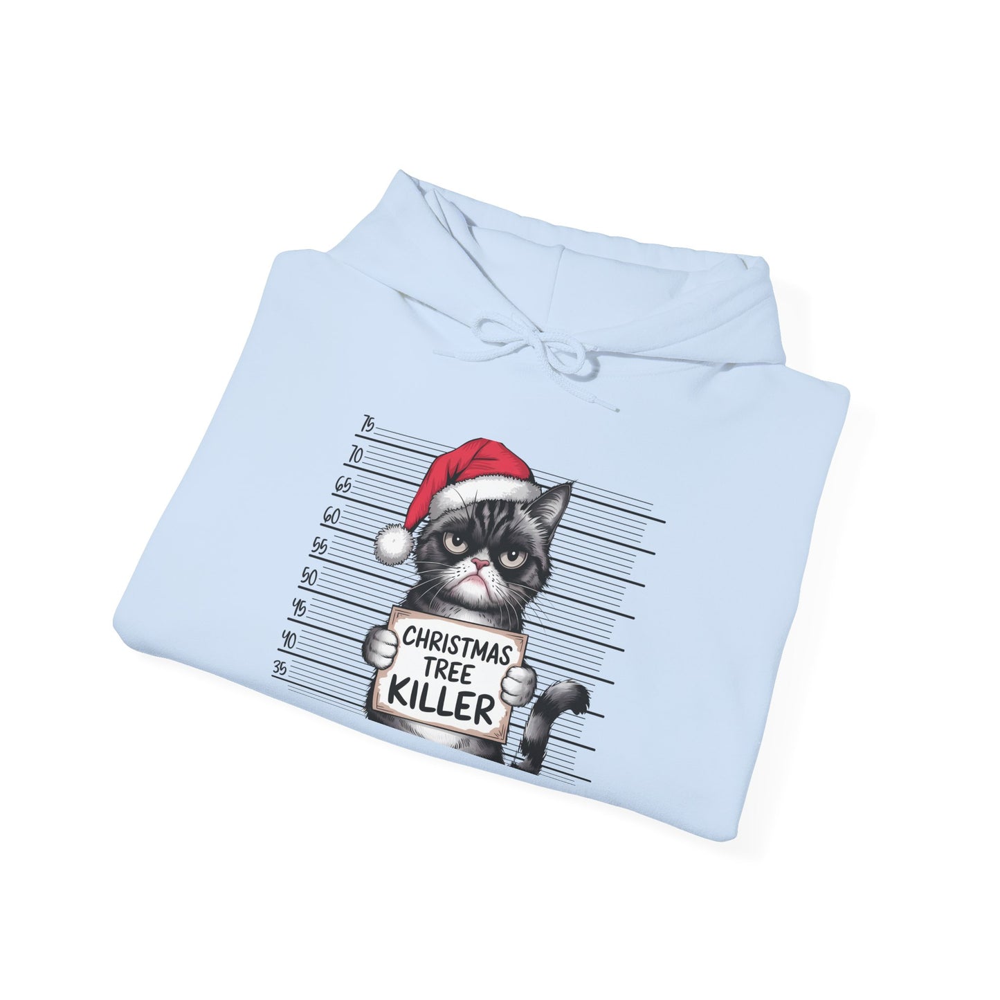 Christmas Cat Humor Hoodie, Funny Holiday Hoodie, Gift for Cat Lovers, Winter Apparel, Pet-Themed Clothing