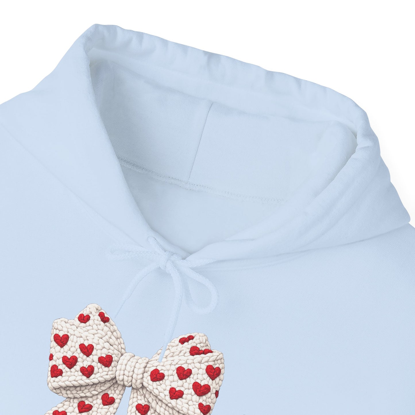 Valentine Heart Bow Hoodie — Cute Red Heart Ribbon Pullover