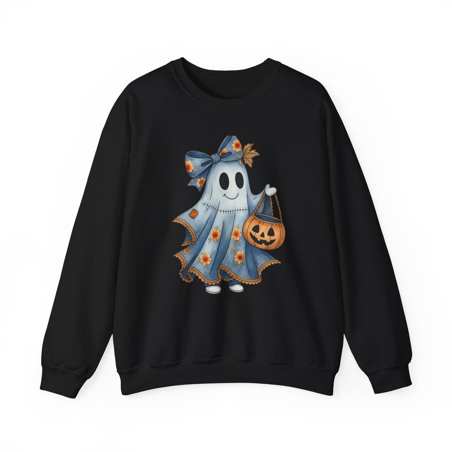 Cute Ghost Halloween Sweatshirt, Unisex Crewneck, Cozy Fall Apparel, Spooky Season Gift, Trick or Treat, Halloween Celebration